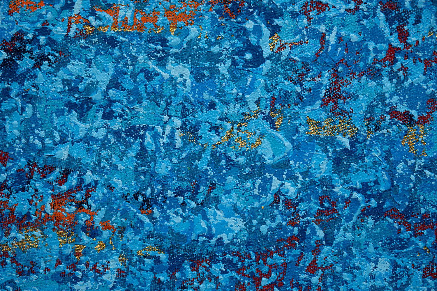 Ocean Ripples 2 - Detail 2 - Acrylic on canvas