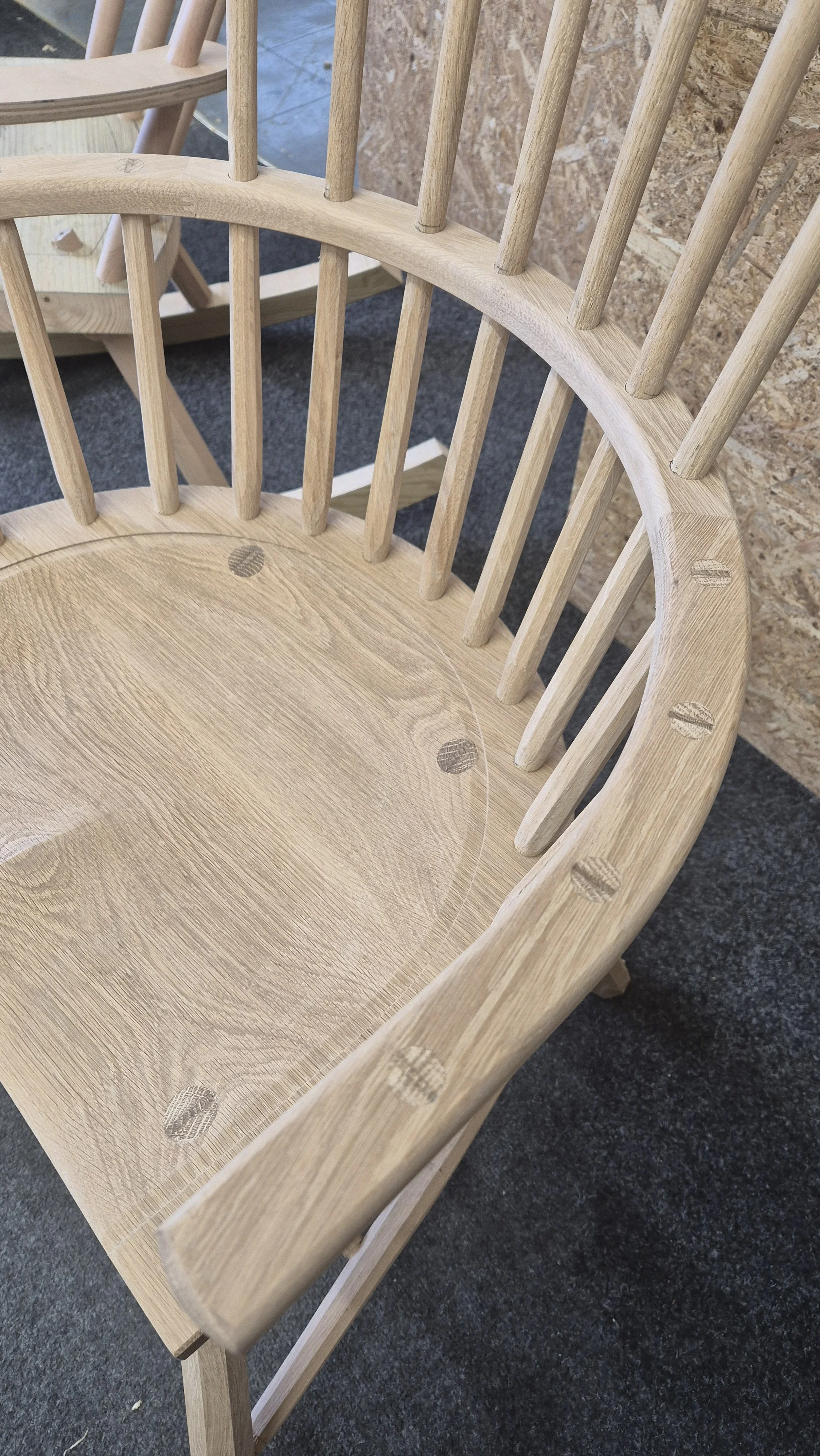 Welsh stick chair glued up