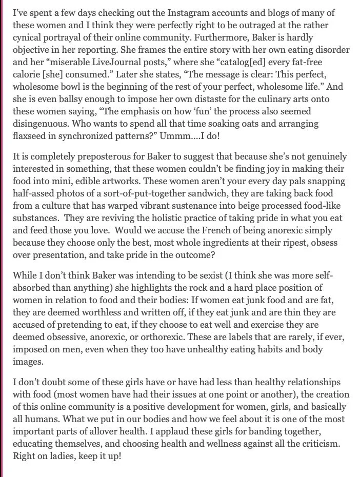 Renegade Chicks – Women Taking Back Food: The Instagram Superfood Community