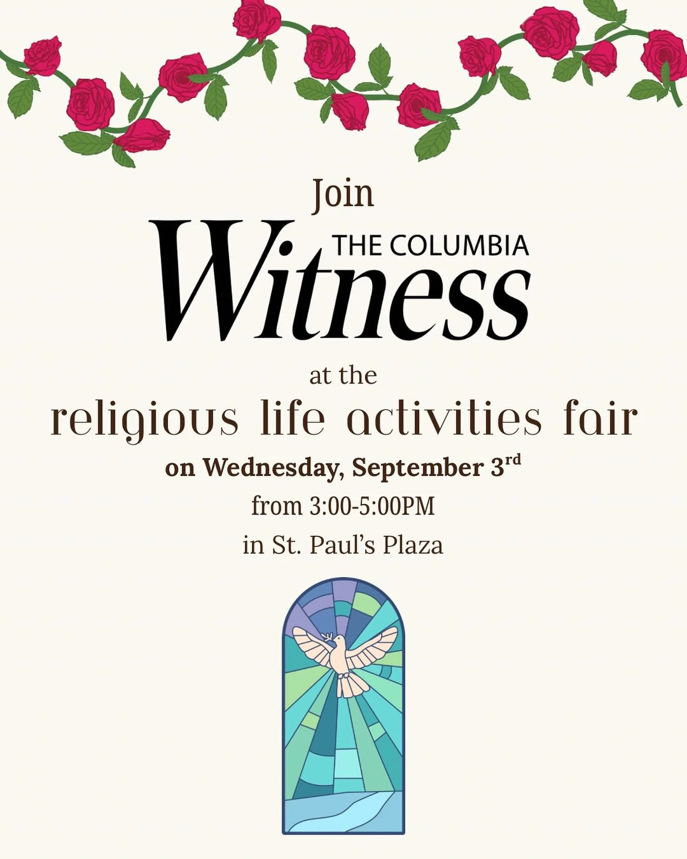 Meet us at the Religious Life Activities Fair tomorrow (9/3) to learn more about our publishing operations! You can find us at St. Paul&rsquo;s Plaza ⛪️ 💐