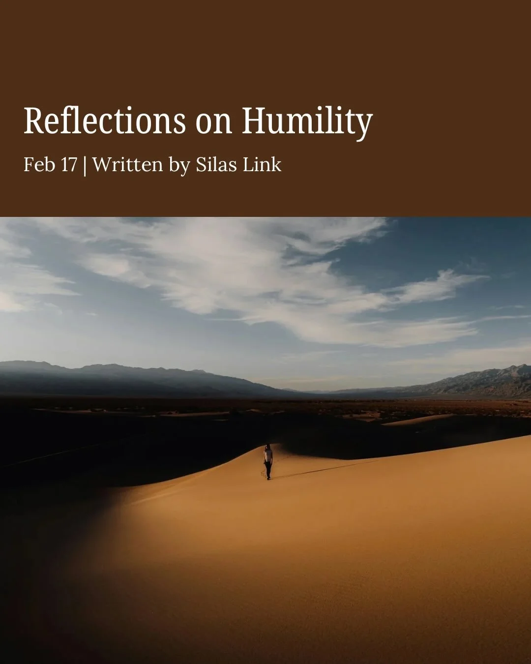 Featured on our blog, Silas Link (CC &lsquo;26) wrote a piece reflecting on humility and pride. He runs us through the biblical narrative of a once meek Moses and how God came to his defense. Silas invites us to question the root of our pride and to 
