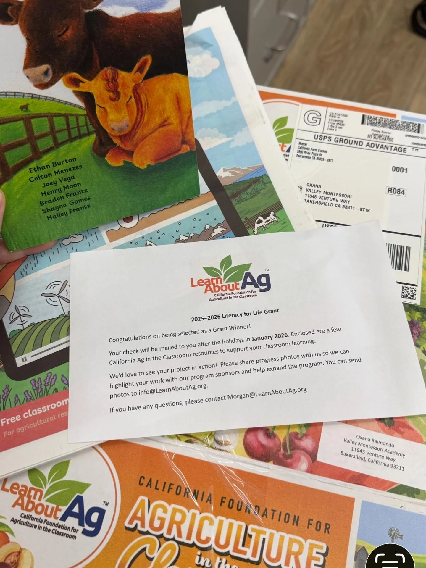 Valley Montessori Academy is the 2025-2026  Literacy for Life Grant Recipient with Virginia Garden project:  https://learnaboutag.org/grants/literacy-for-life/recipients25/