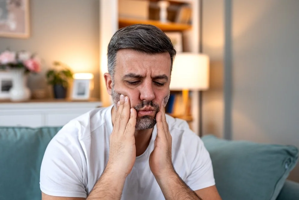 Patient having tender gums, inflammation, and early periodontal problems