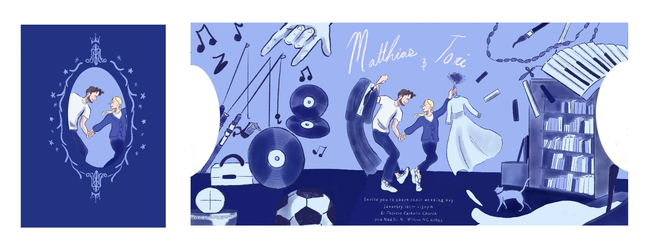 Wedding invite front and interior.JPG