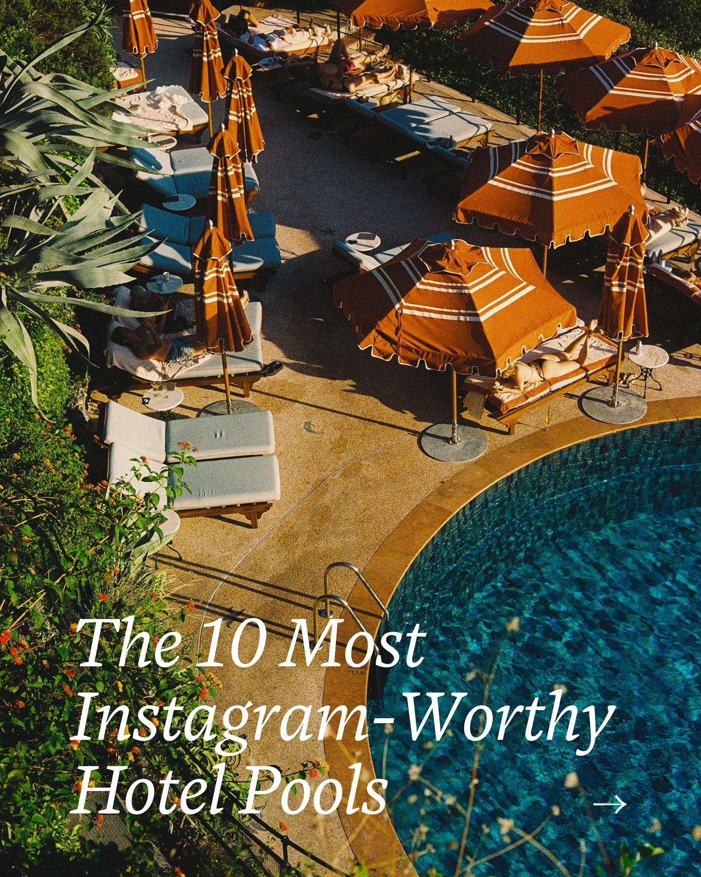 My most controversial option? Pool &gt; ocean any day. If you agree, or even if you don&rsquo;t 😉, here&rsquo;s 10 hotels that deserve a spot on your travel bucket list. ☀️