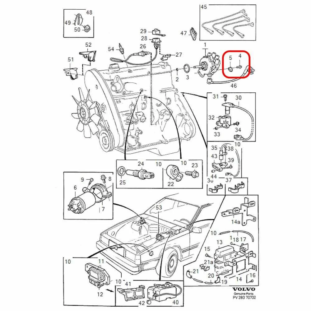 Fixings/Bolt Set - Distributor (Head Mounted)