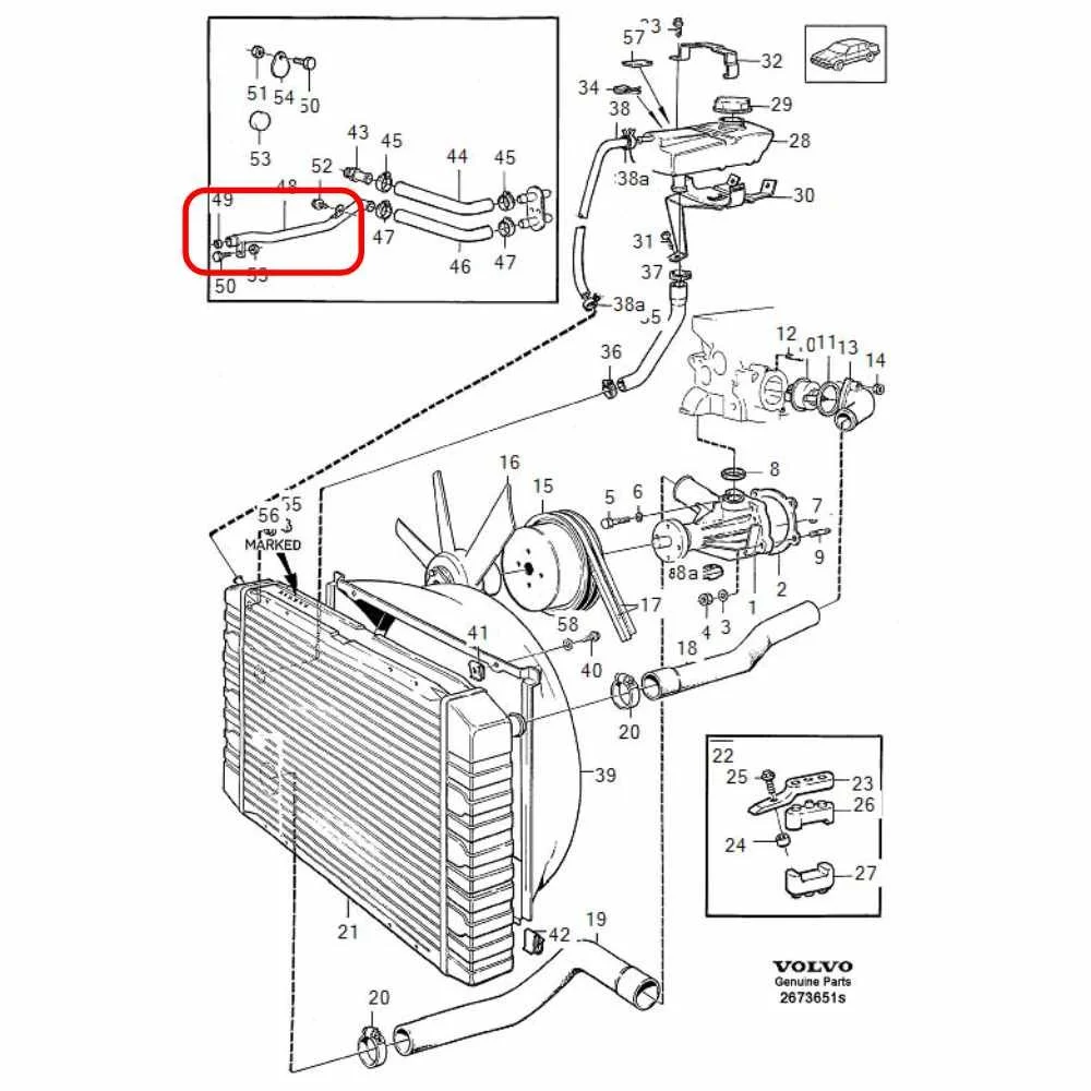 Fixings/Bolt Set - Water/Coolant Bypass Pipe