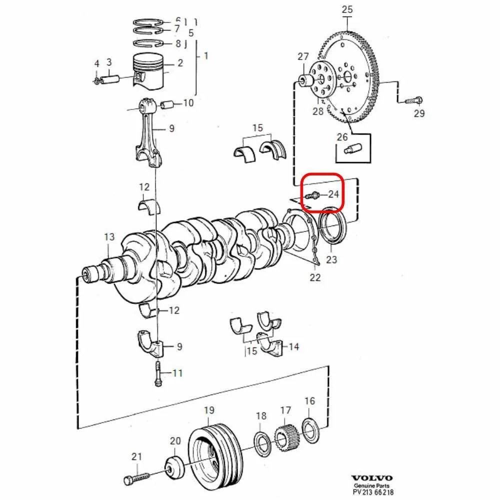 Fixings/Bolt Set - Rear Crank Cover Bolts