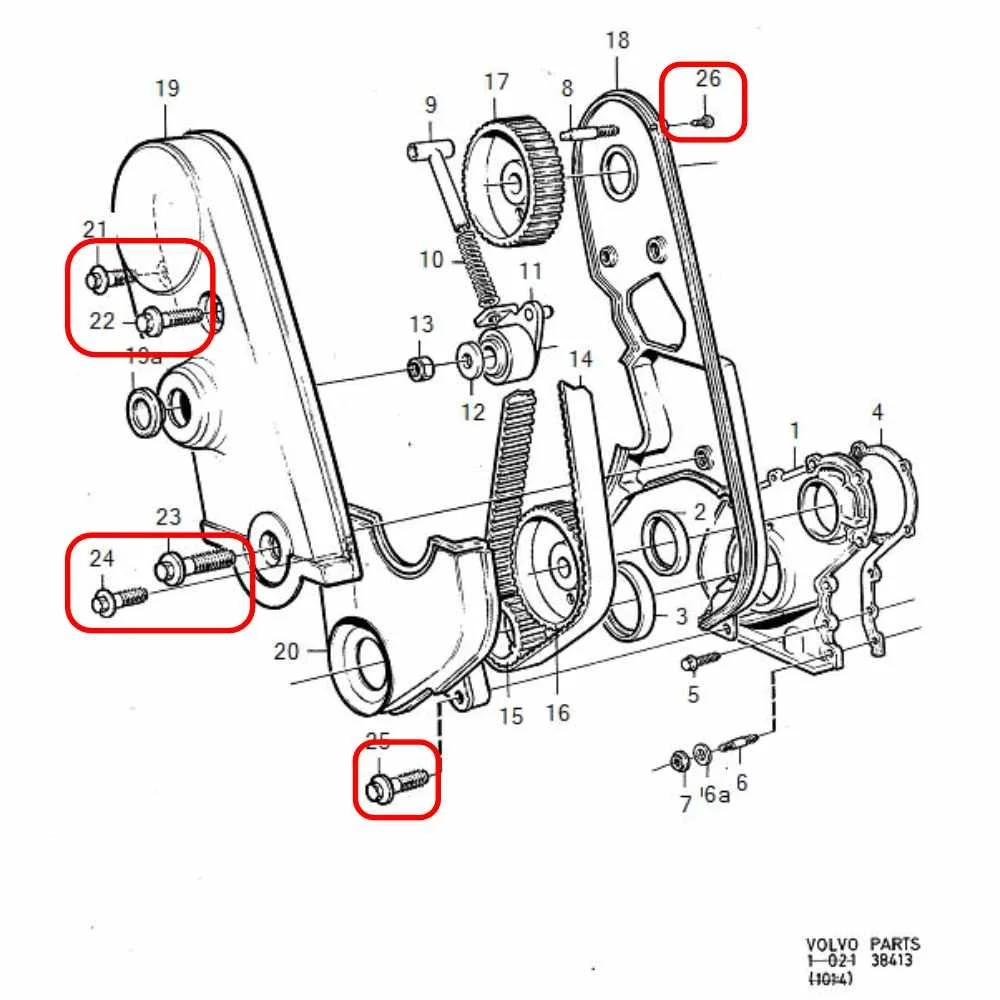Fixings/Bolt Set - Timing Cover