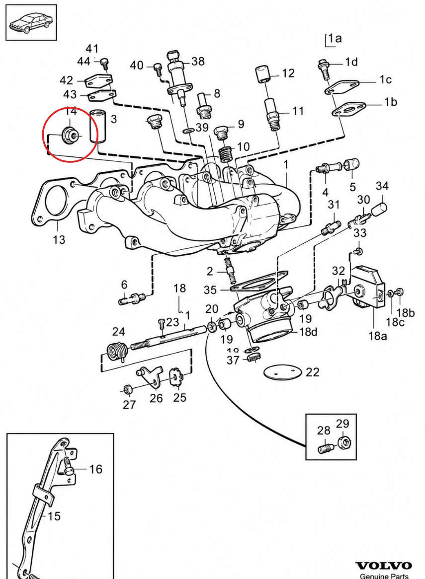 Fixings/Bolt Set - Intake Manifold Nuts
