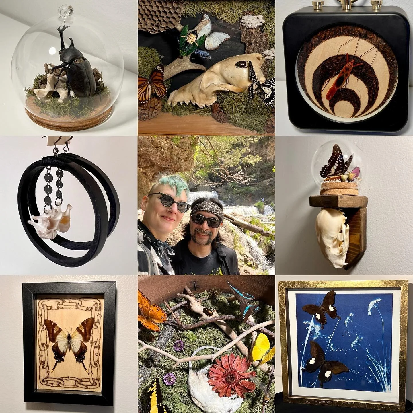 Thanks for a fantastic first year of Bad Taste Society!! We are honored to get to make and share our art with so many rad humans🖤 If you have photos of any of our pieces in your homes, we&rsquo;d love to see and share them! 🦋💀🪲