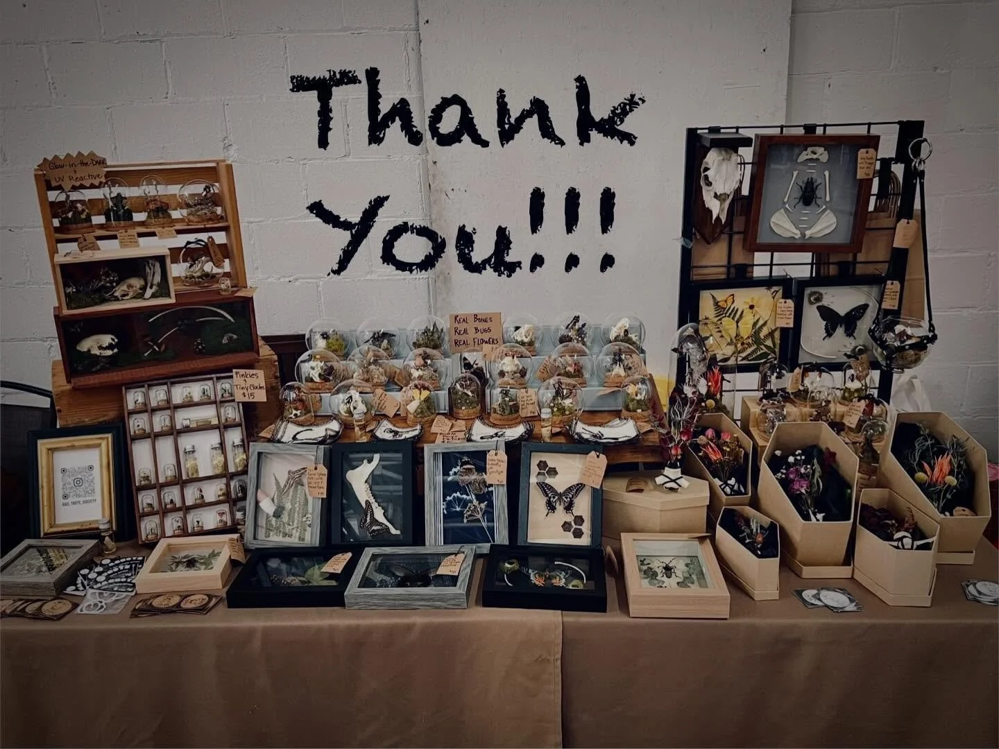 Thank you to everyone that came out to @strange.times.market this weekend!!! We had a blast, met a bunch of kickass humans, and had our best day of sales ever!! Thank you from the bottom of our 🖤🖤