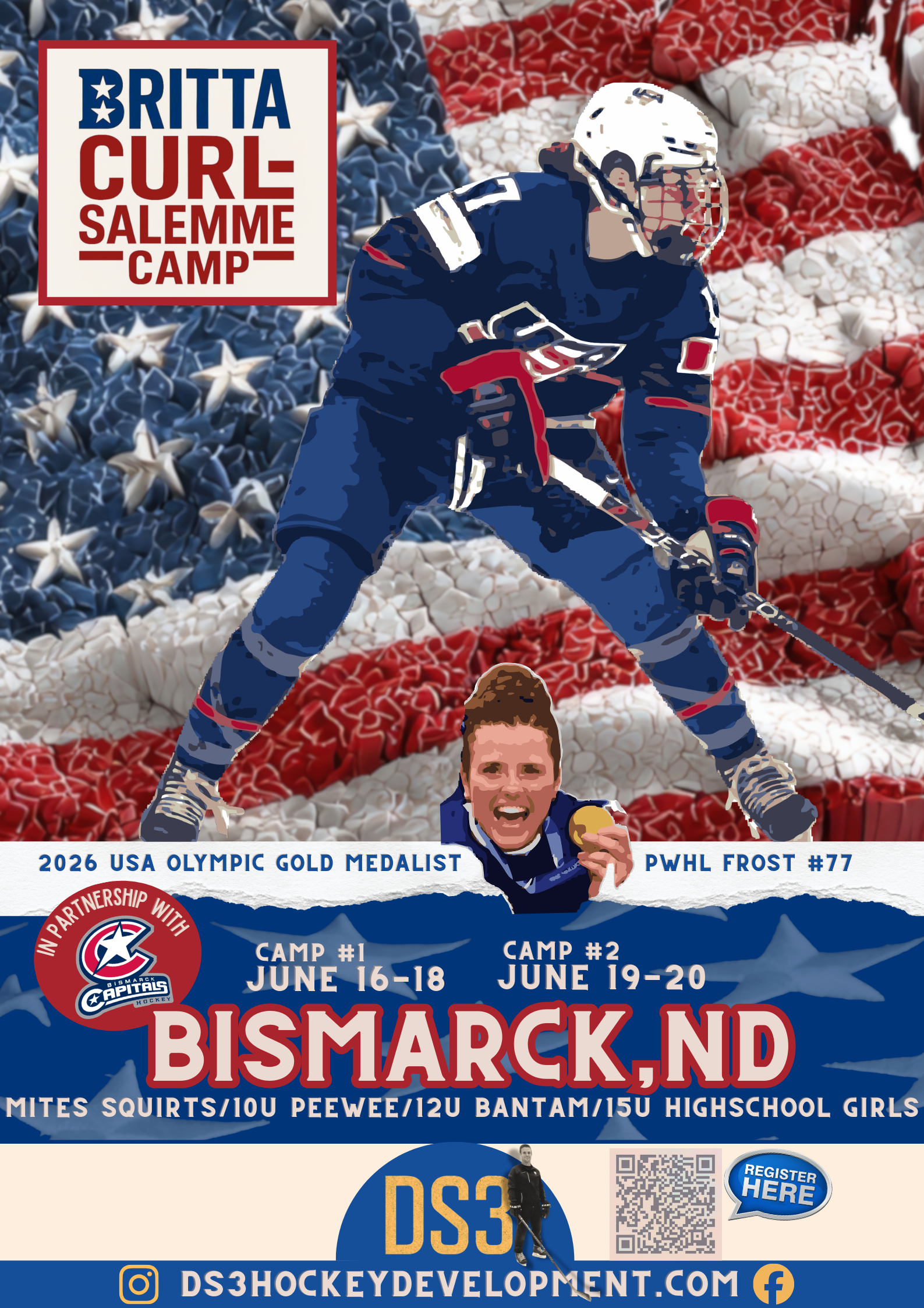 BRITTA CURL SALEMME HOCKEY CAMP BISMARCK NORTH DAKOTA DS3HOCKEYDEVELOPMENT DAVID SIMOES