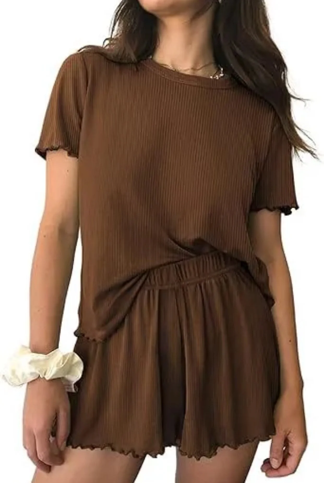 Brown Short Comfy Set $18