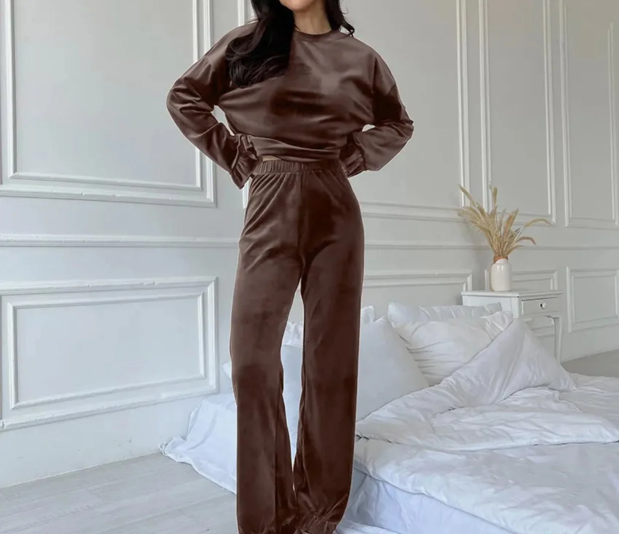 Comfy Dark Brown Pants Set $25