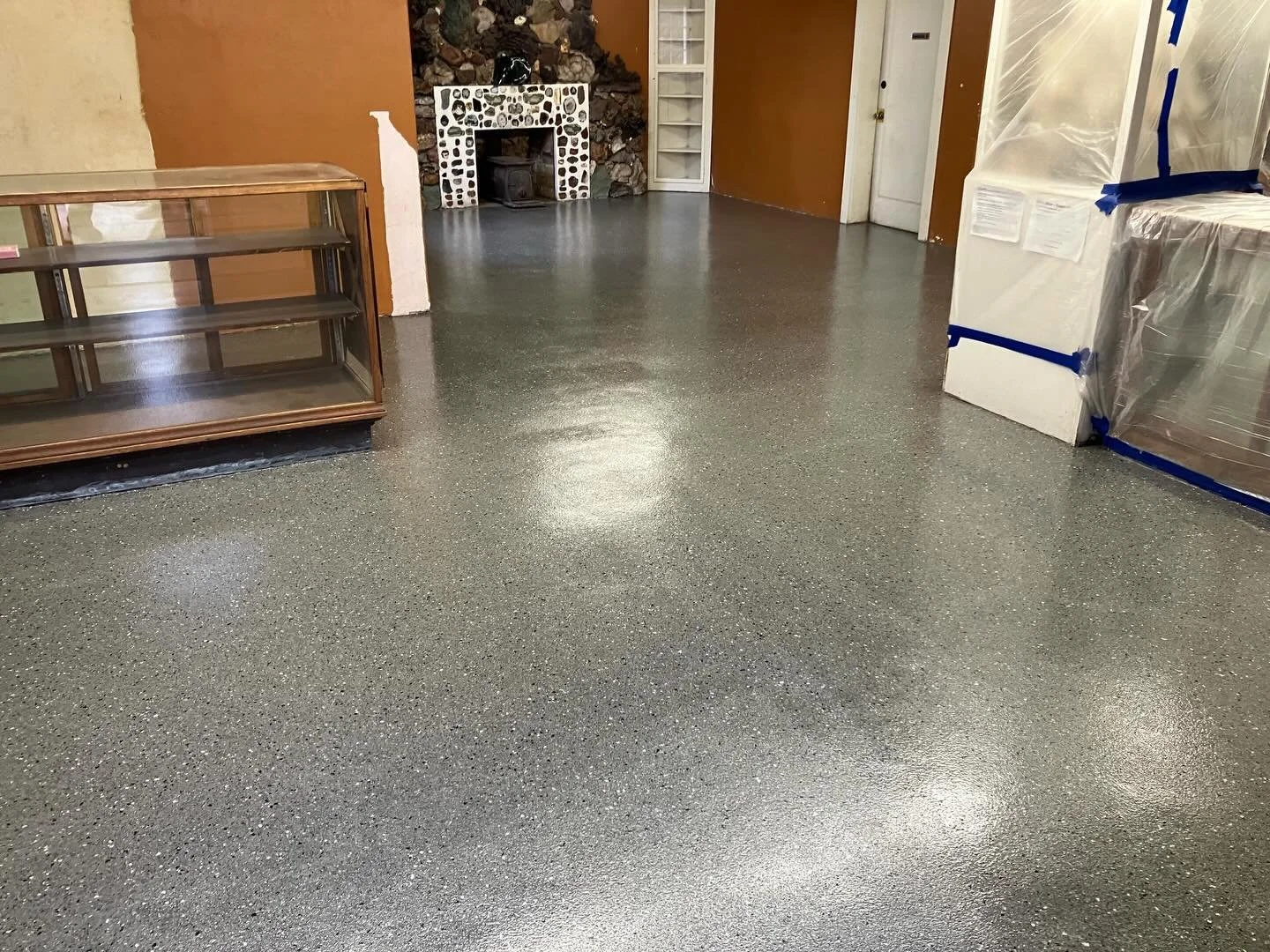 Museum floor is done! Now the painting starts. Thank you Dylan, Matt and all the guys at Webfoot Home Improvements!!!