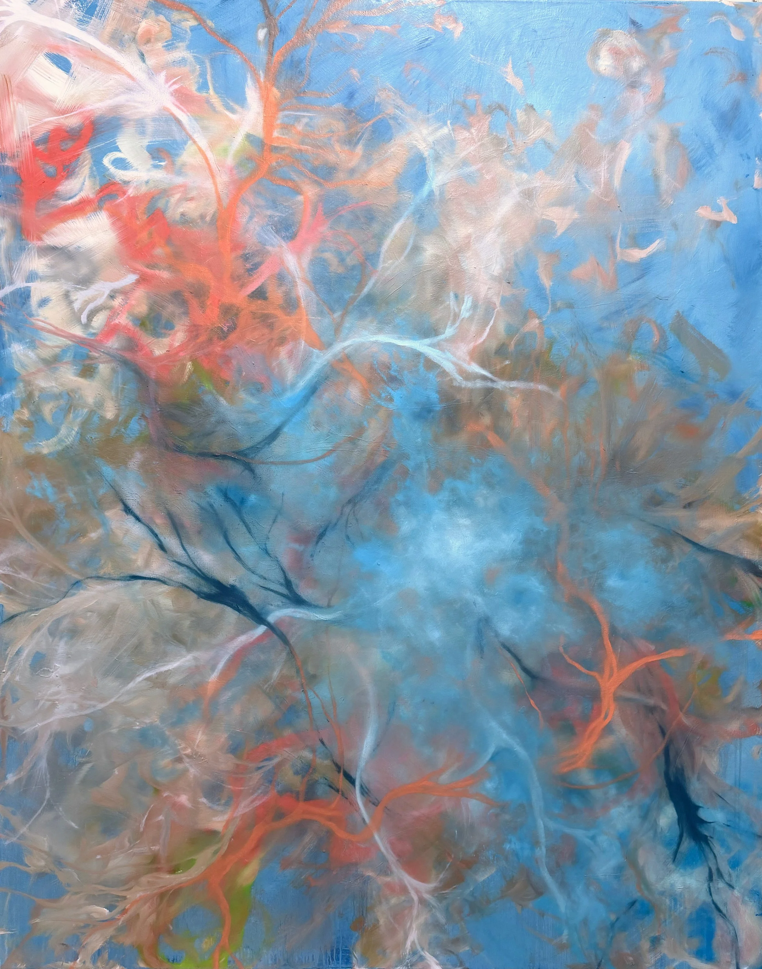 Katherine Filice
"Under the Vast Ocean of the Sky" Large abstract oil on canvas sky blue
2026