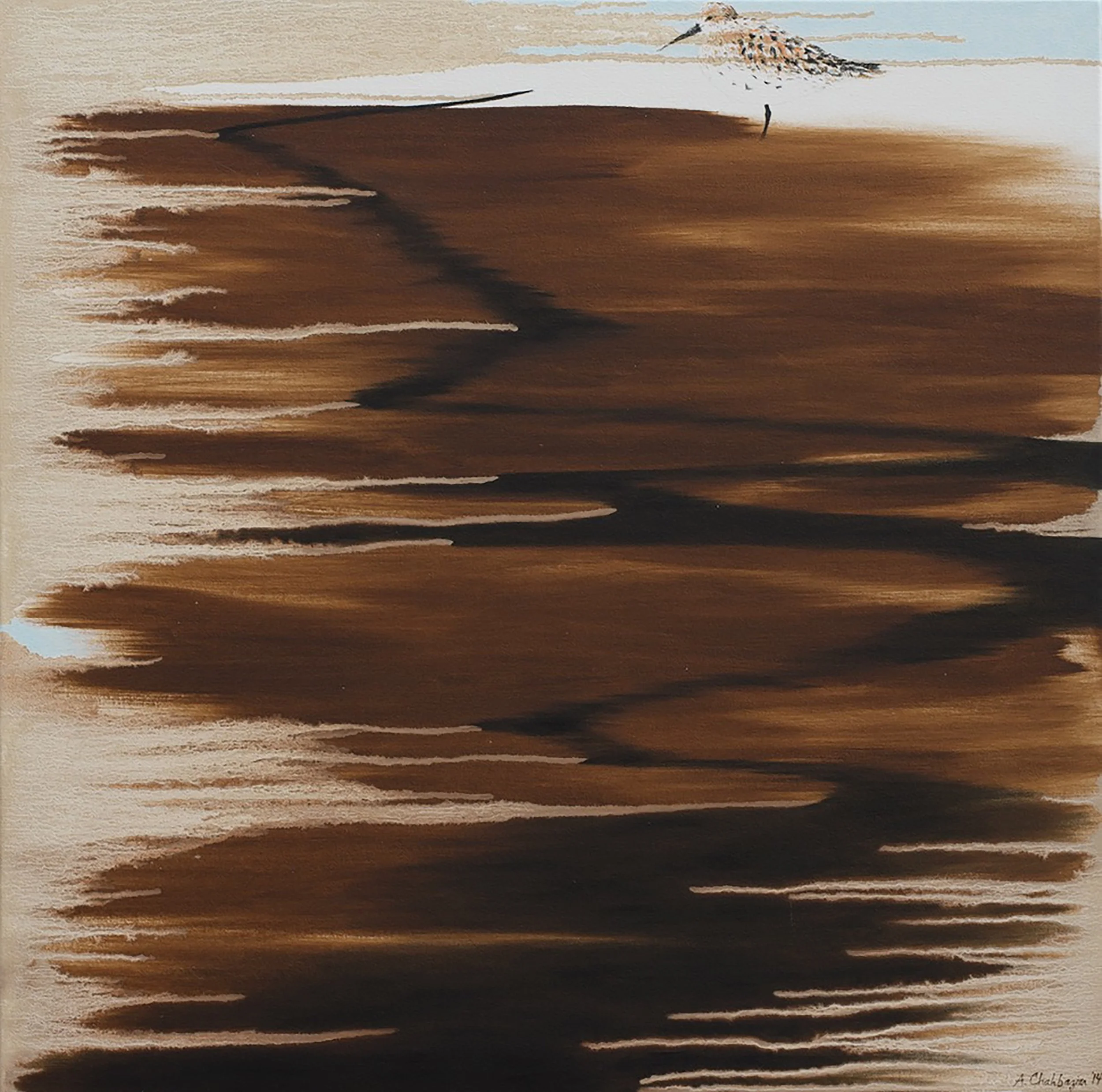 Arminée Chahbazian
"Lowest Tide" Peaceful contemporary oil painting featuring earth tones
2013