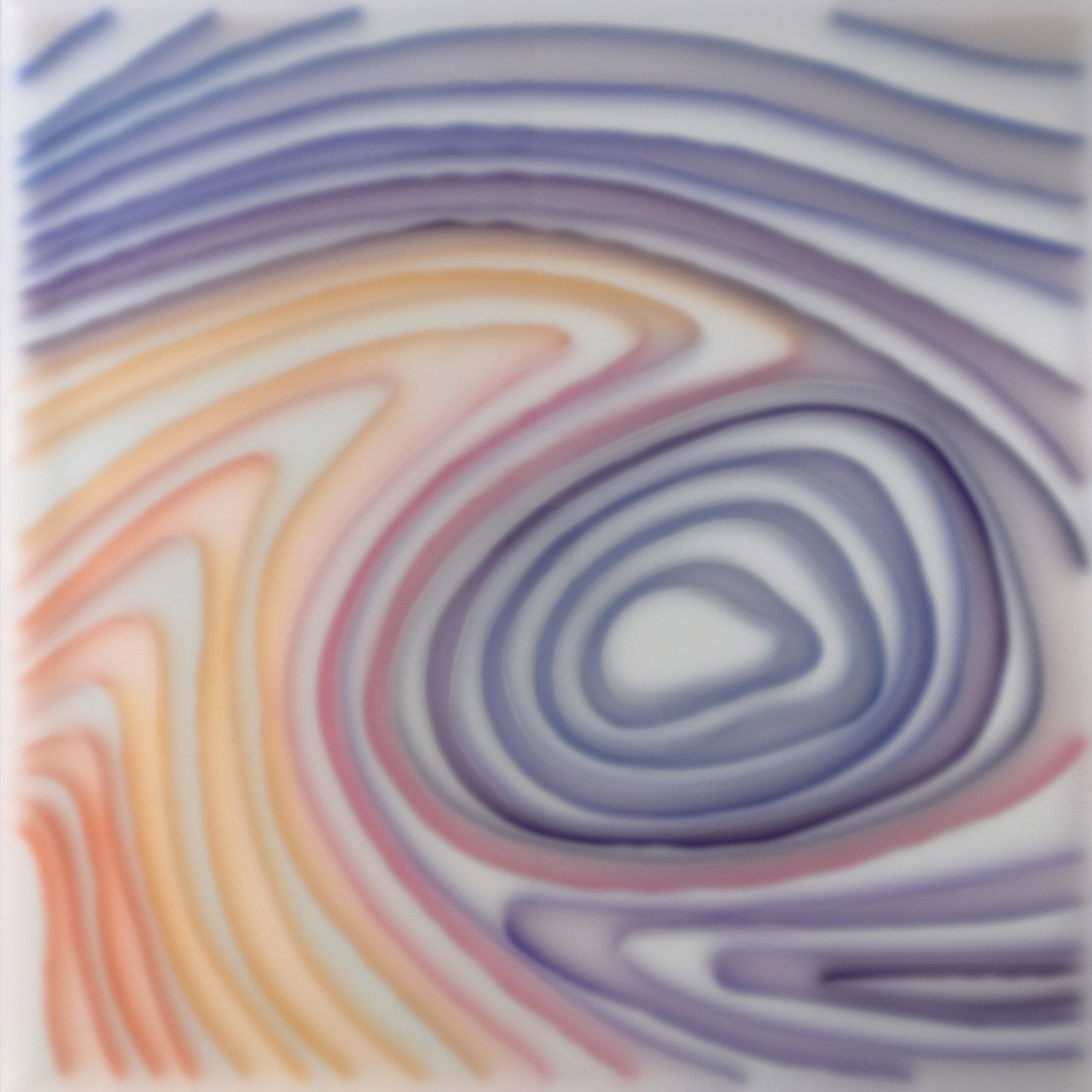 Delbar Azari
"Hollow Wave" Contemporary Light and Space Sculptural Wall Art in Blue & Violet
2026