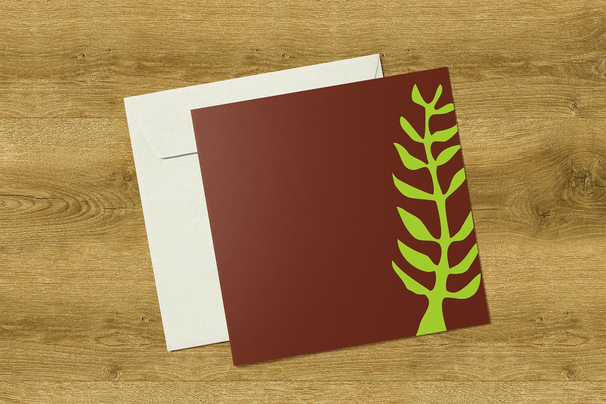NYAME NTI note card in chocolate.