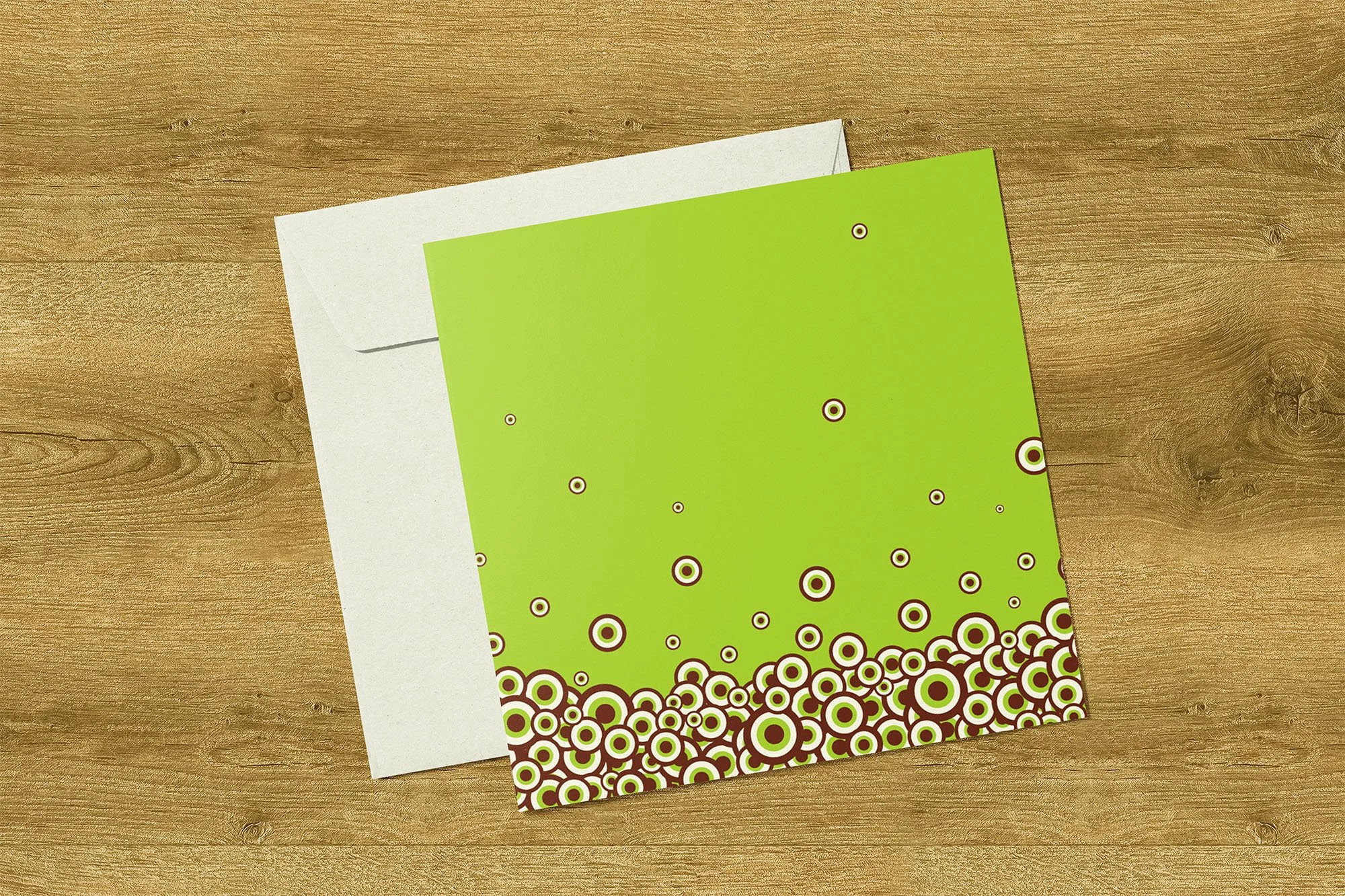 ADINKRAHENE note card in key lime.