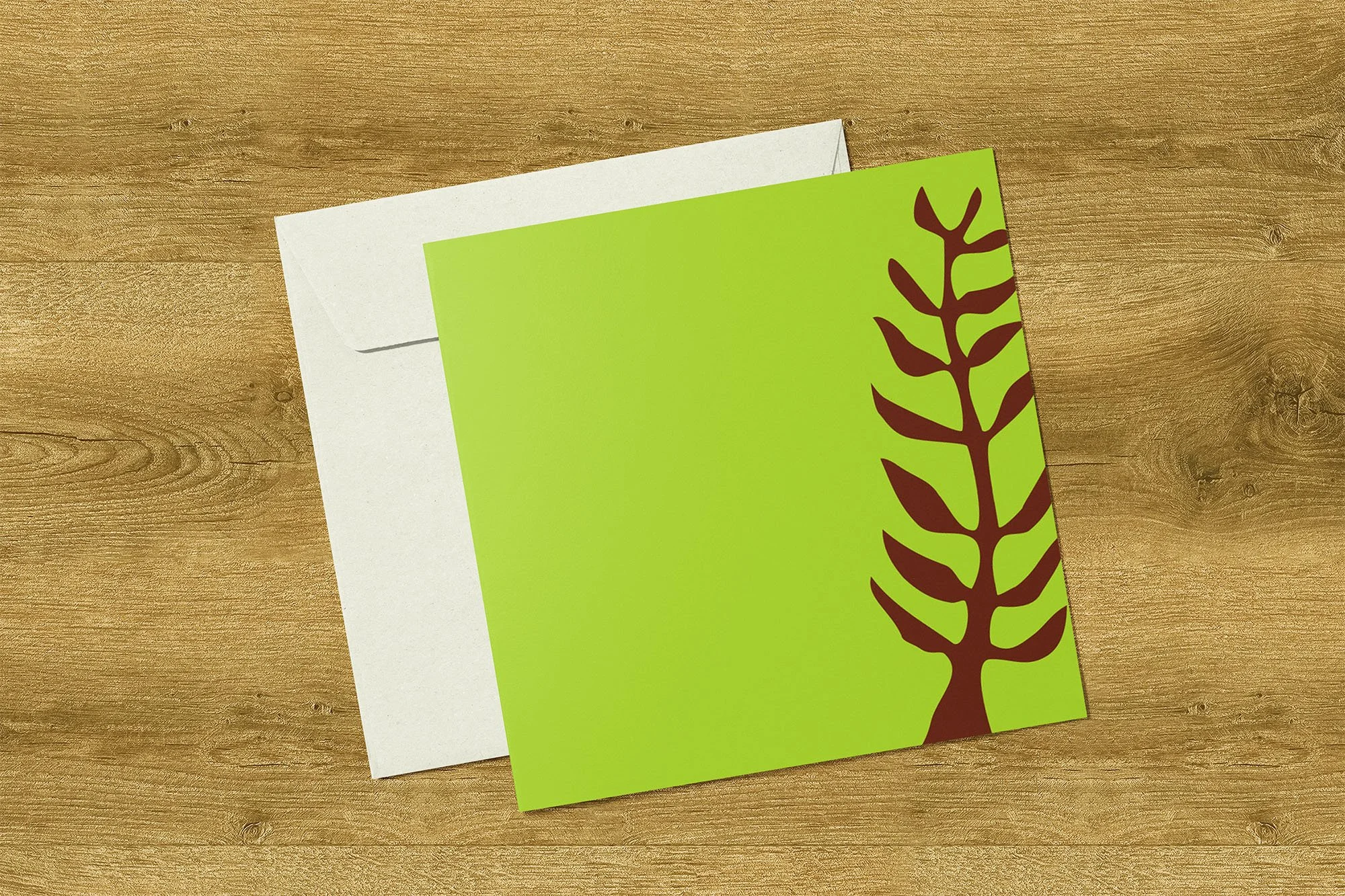 NYAME NTI note card in key lime.