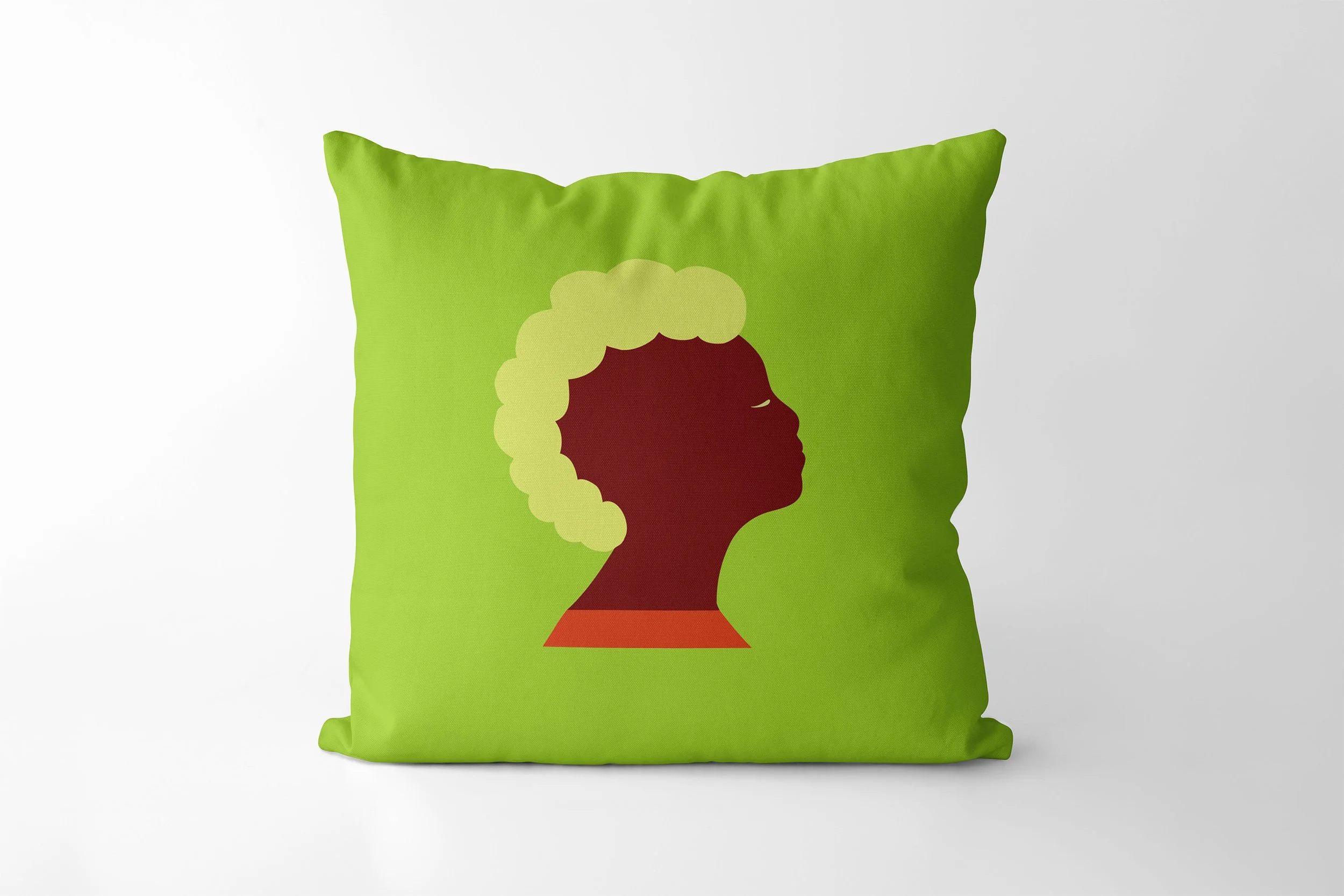 Ohemaa cushion in key lime.