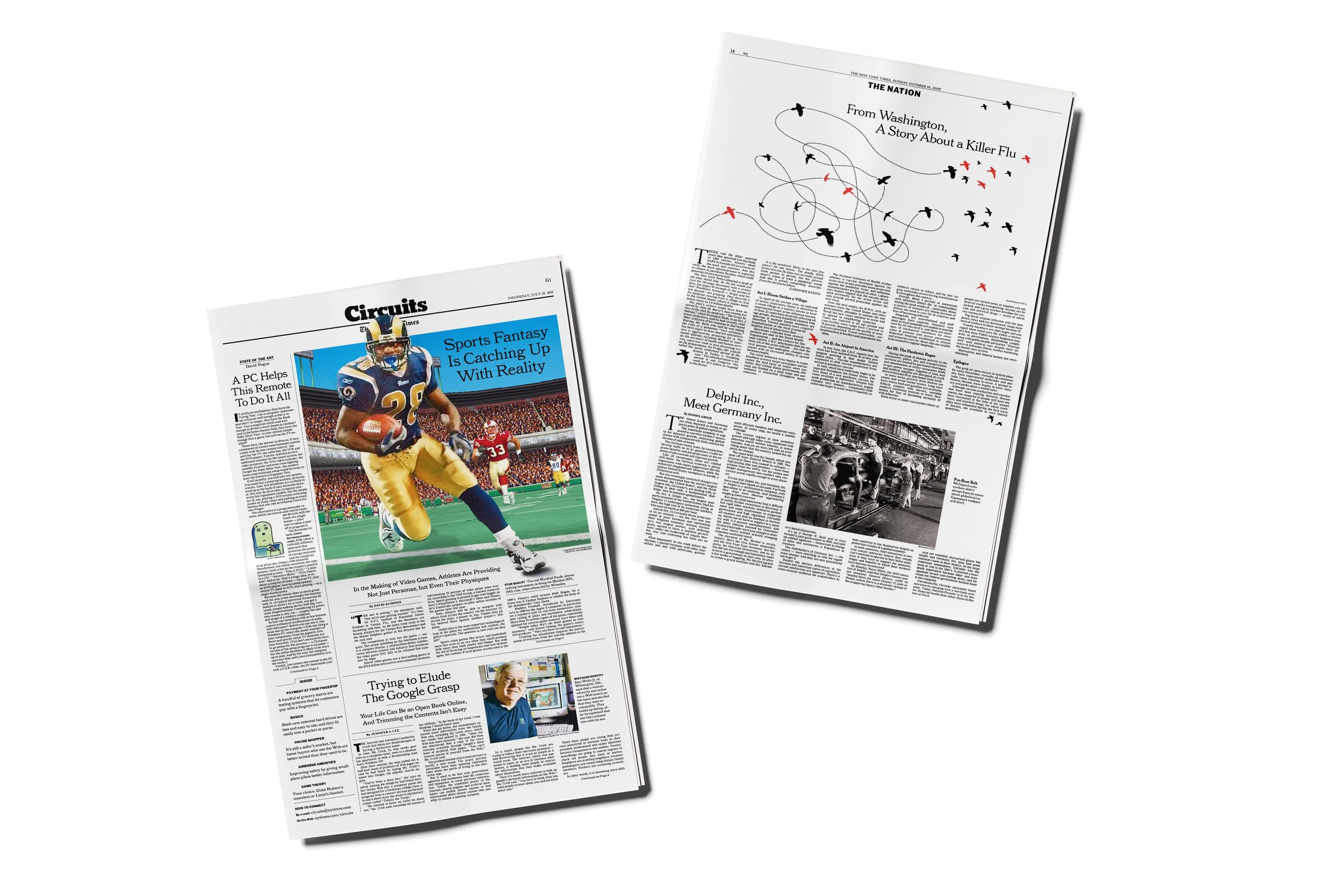 The New York Times print paper.