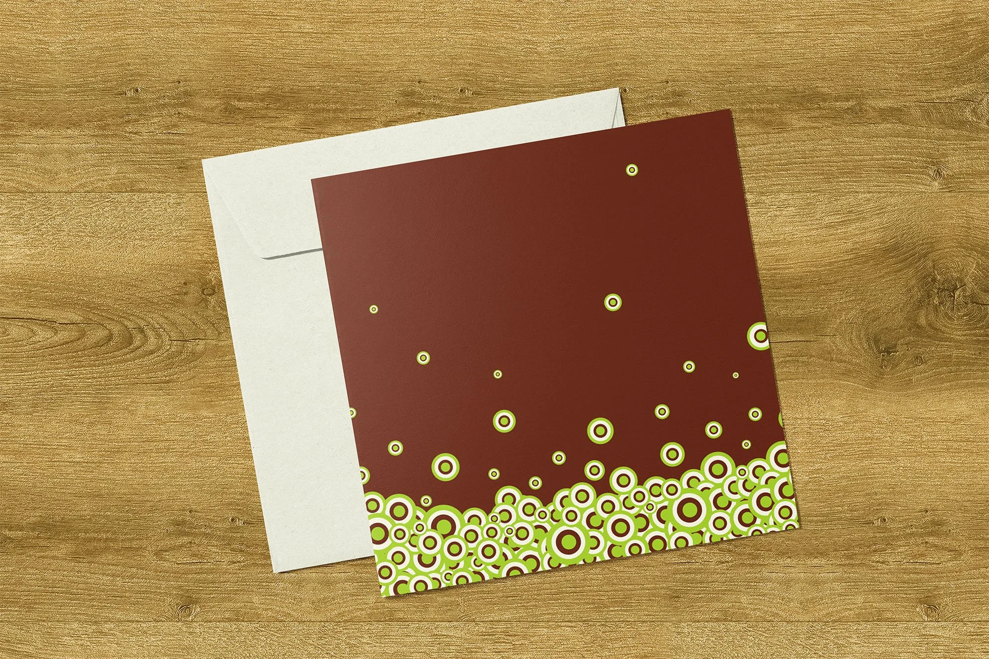 ADINKRAHENE note card in chocolate.