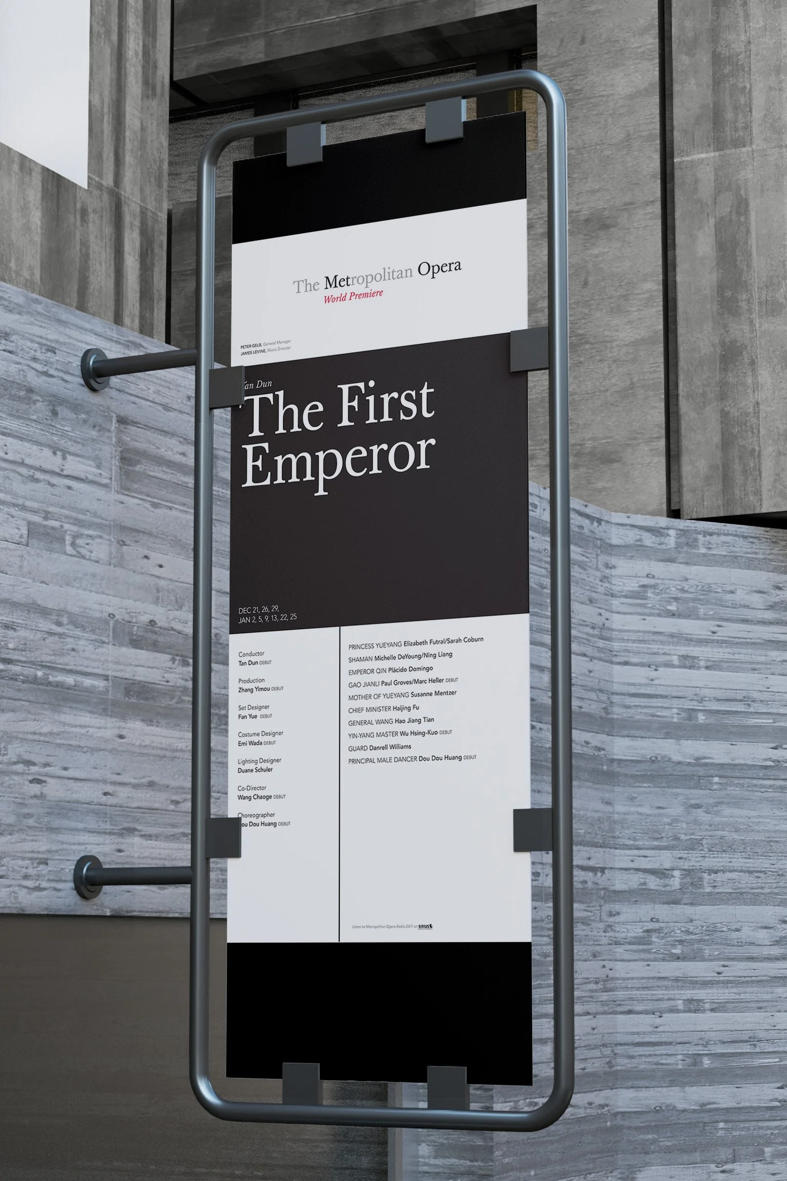 The Metropolitan Opera hanging poster.