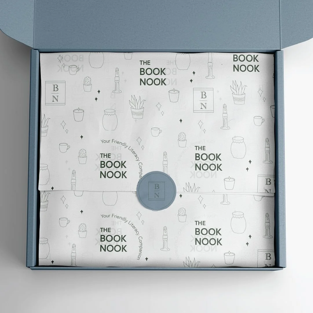 Soft tones and subtle line work for The Book Nook - designed to feel calm, tactile and quietly refined! 🌱📖

#packaging #packagingdesign #brand #branding #brandidentity #minimaldesign #logo #logodesinger #graphicdesign #illustration #illustrator