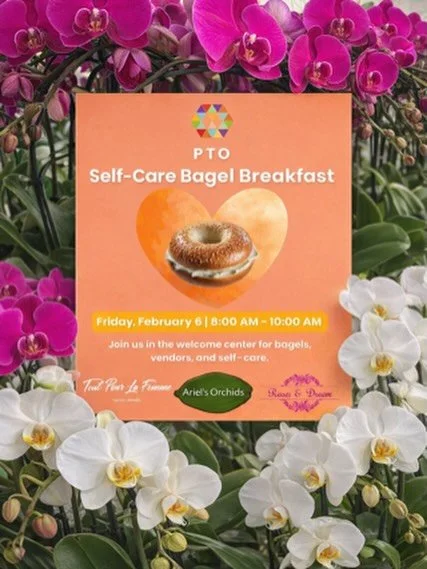 Super excited to share our love for orchids! 💗🌸 Join us tomorrow morning, Friday, February 6. 2026 at Temple Beth Shalom from 8 AM to 10 AM. We sell individual orchids and orchid arrangements fresh from the farms in homestead, made with love in Mia