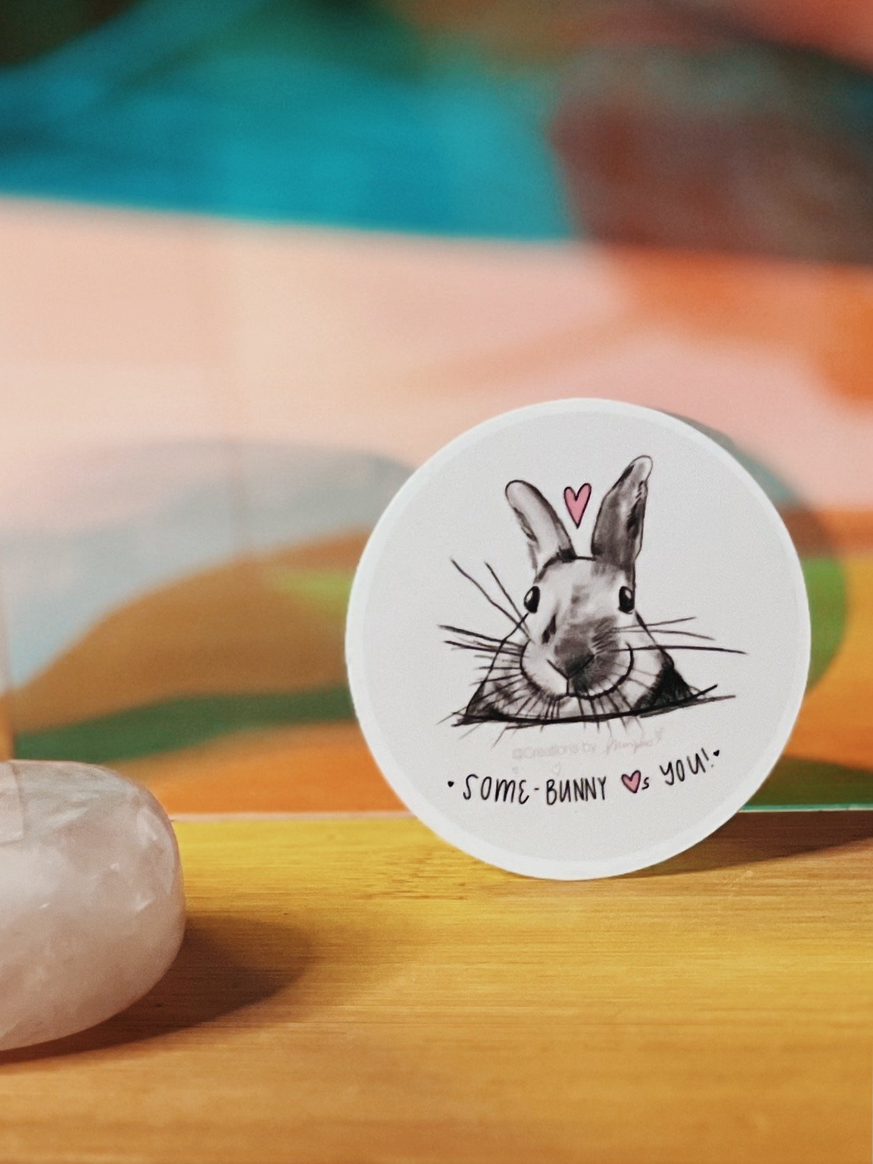 Some”bunny” Loves You Circle Sticker