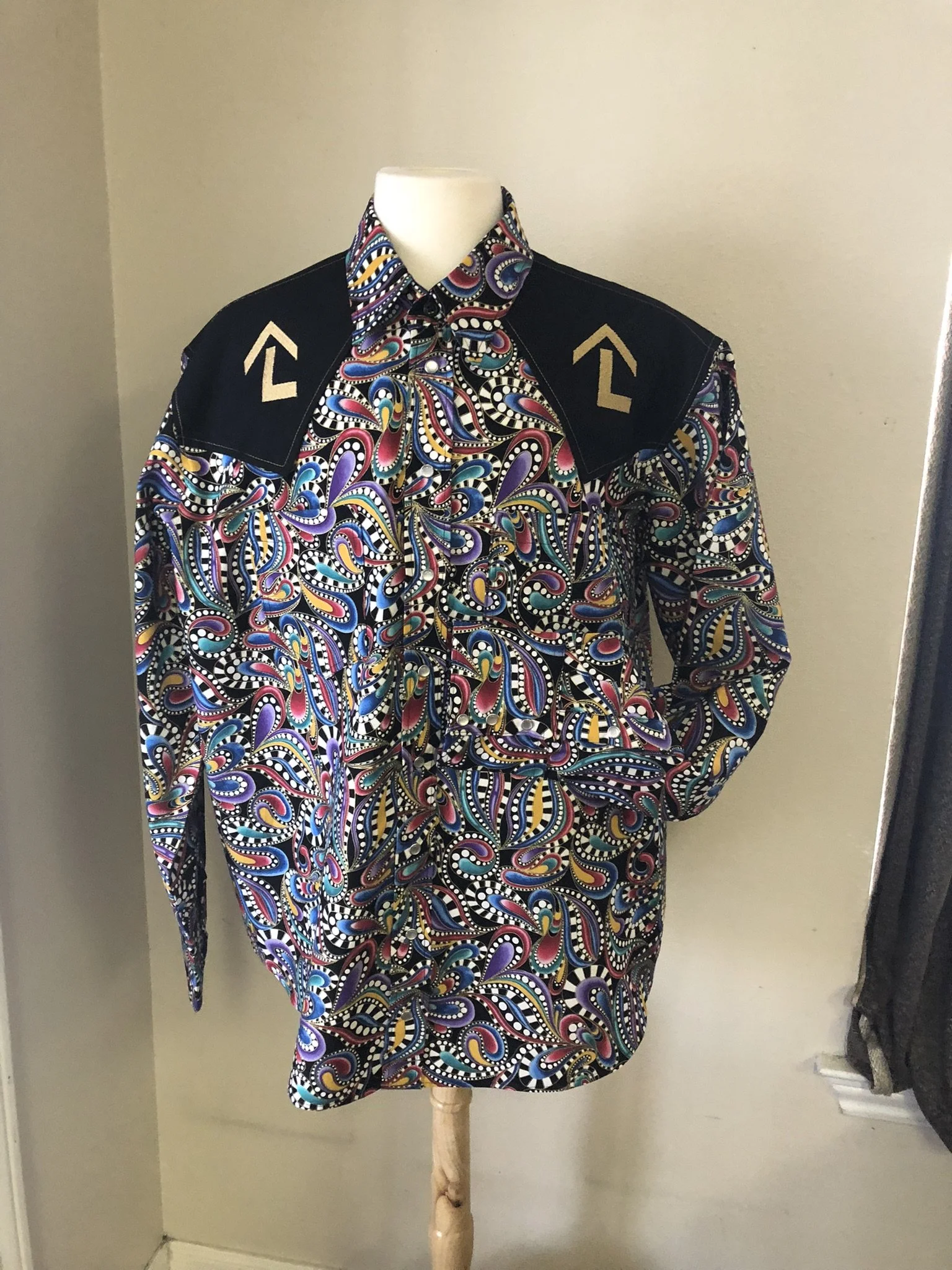 Custom Pear Snap Western Shirt Front