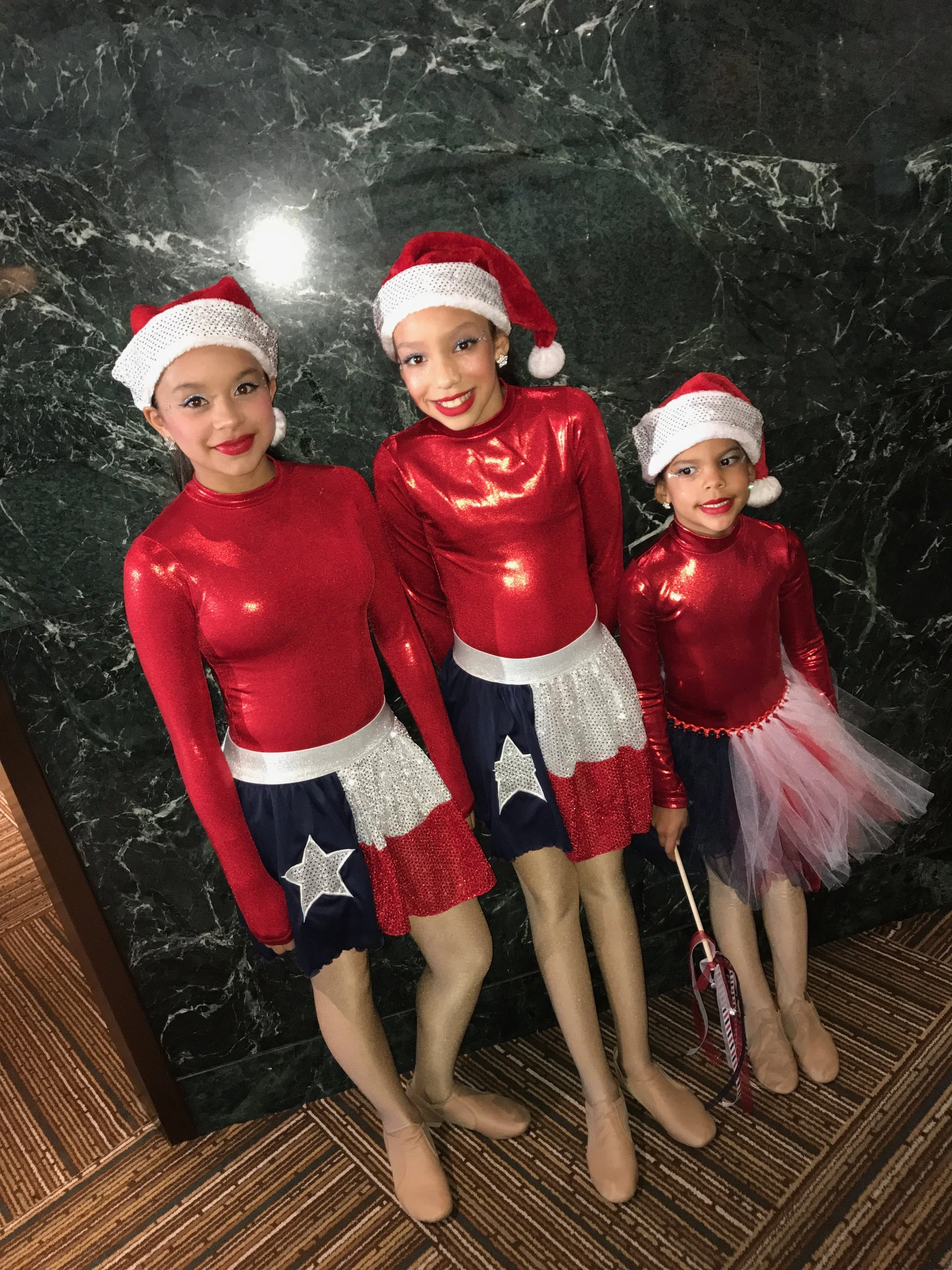 Commissioned Girls Texas Flag Skirts for Dance Team 