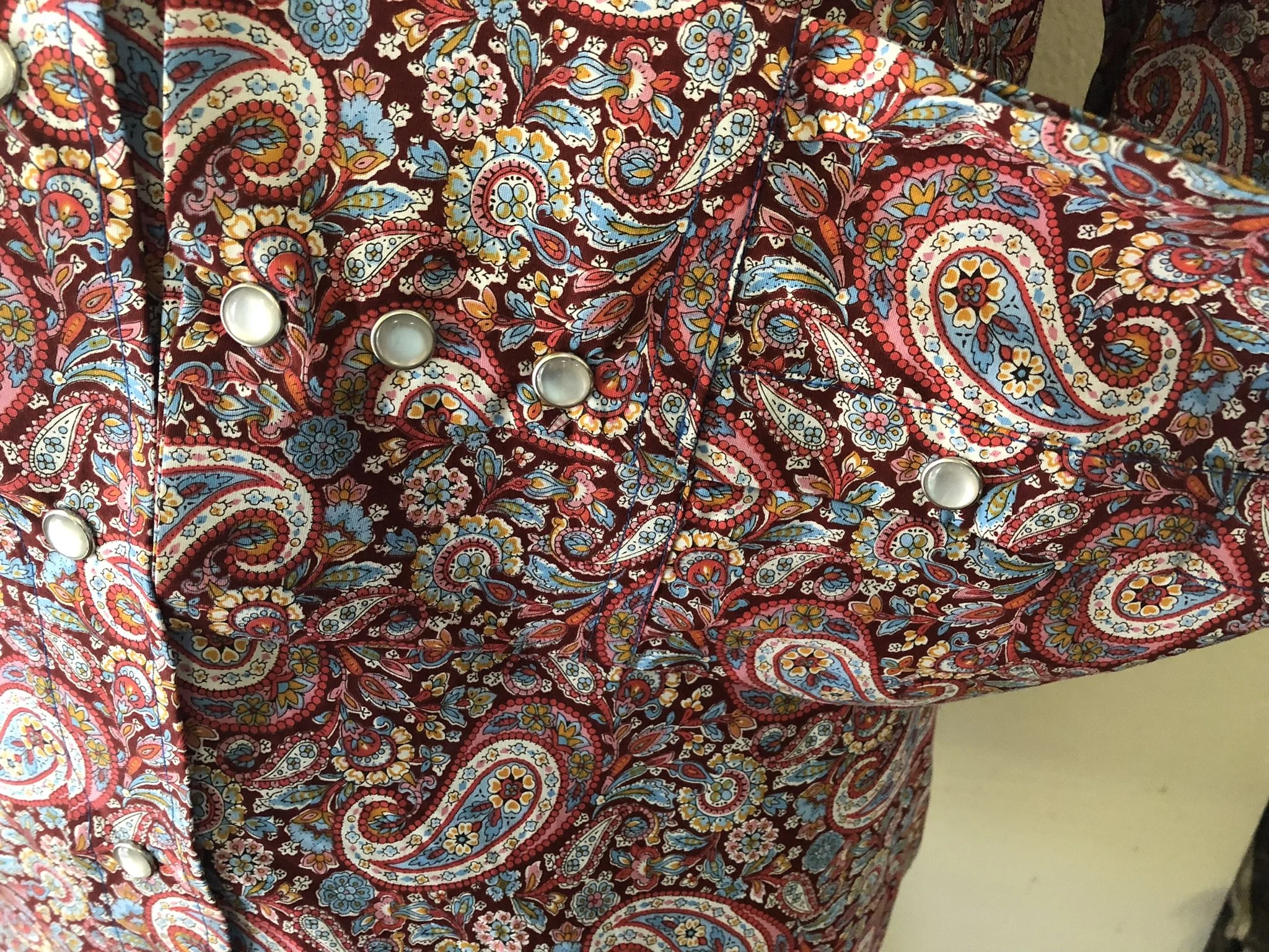 Custom Pear Snap Western Shirt Detail Sleeve