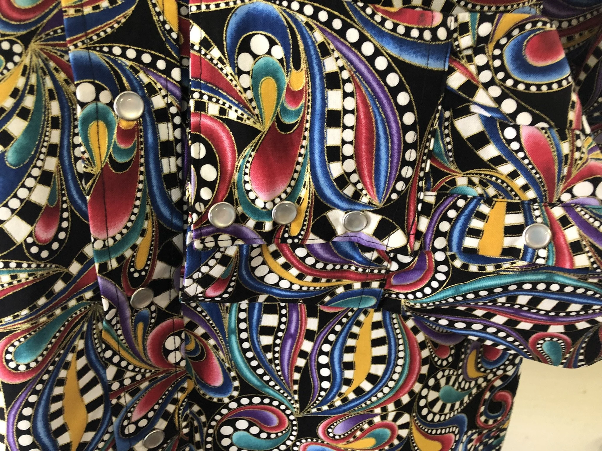 Custom Pear Snap Western Shirt Detail Sleeve