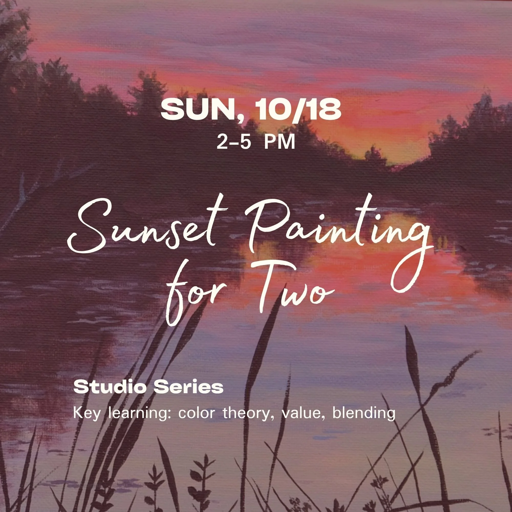 Painting Class (10/18): Sunset Painting for 2
