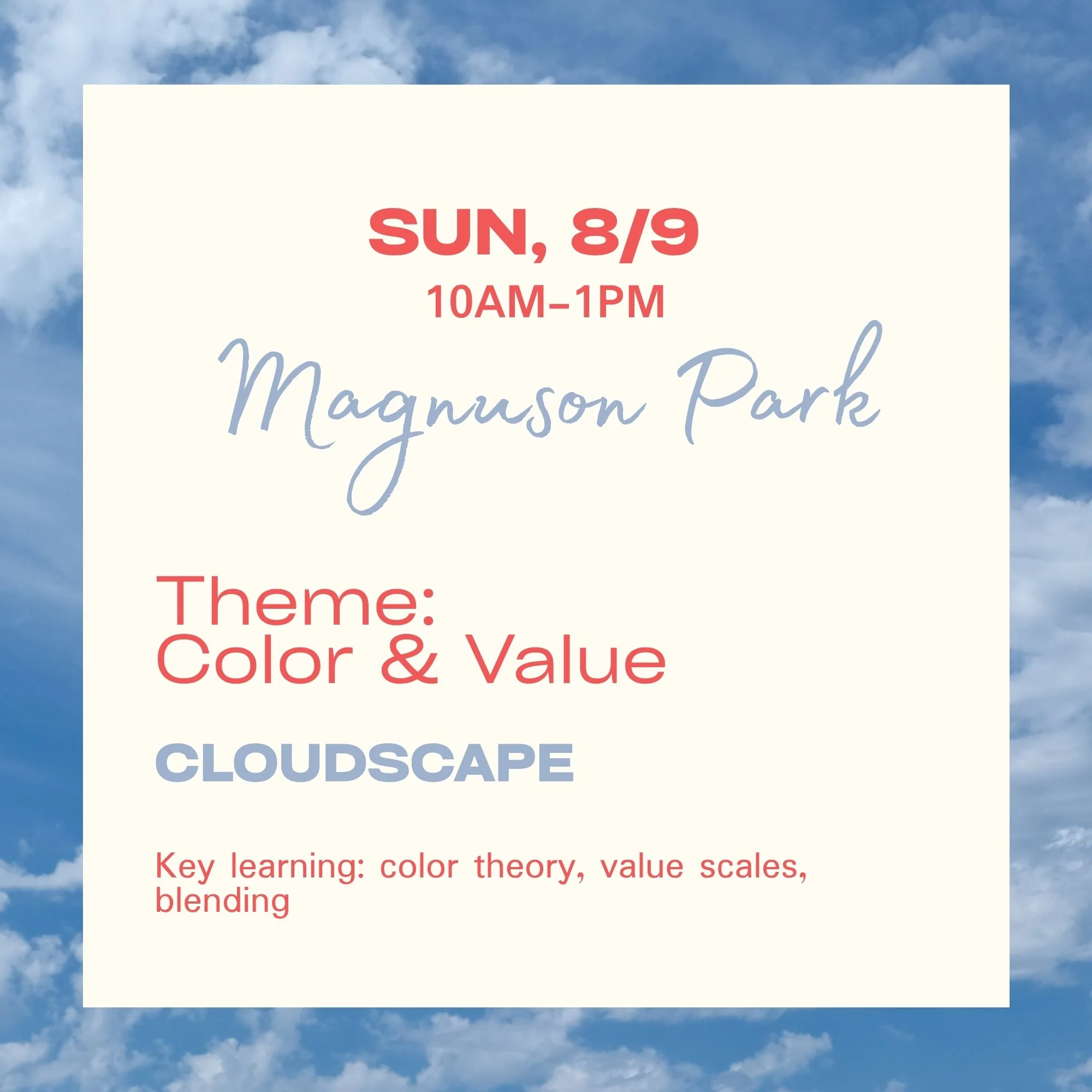 Paint Picnic (8/9): Color & Value with Cloudscape
