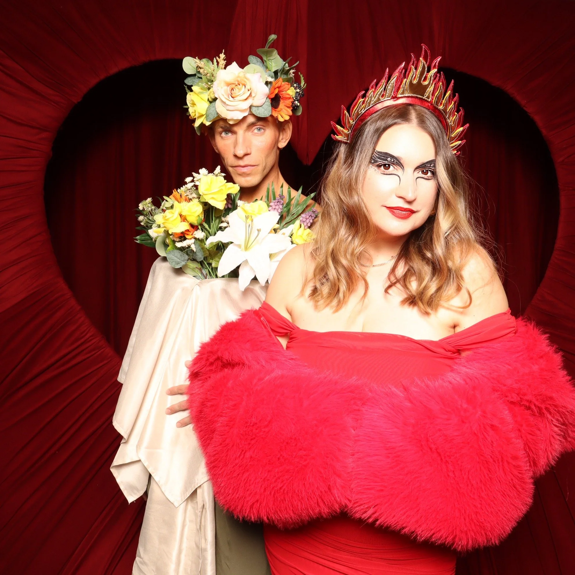 Lumen Events KC Glam Booth with botanical-inspired styling for luxury Kansas City wedding