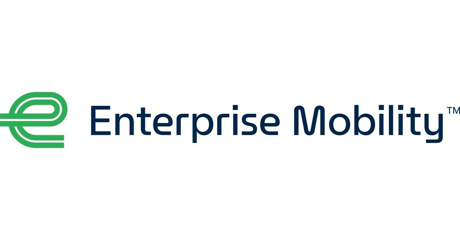 Enterprise Mobility logo with green stylized 'E' and blue text