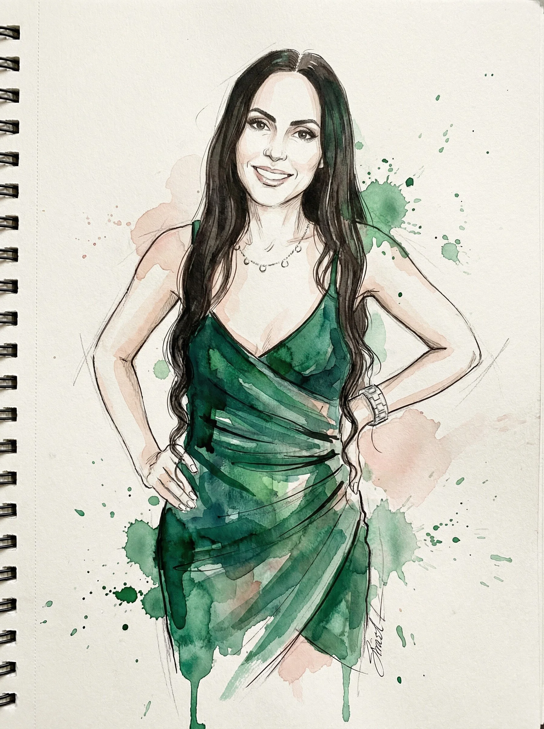 AI photo booth watercolor filter transforming wedding guest portrait into artistic keepsake