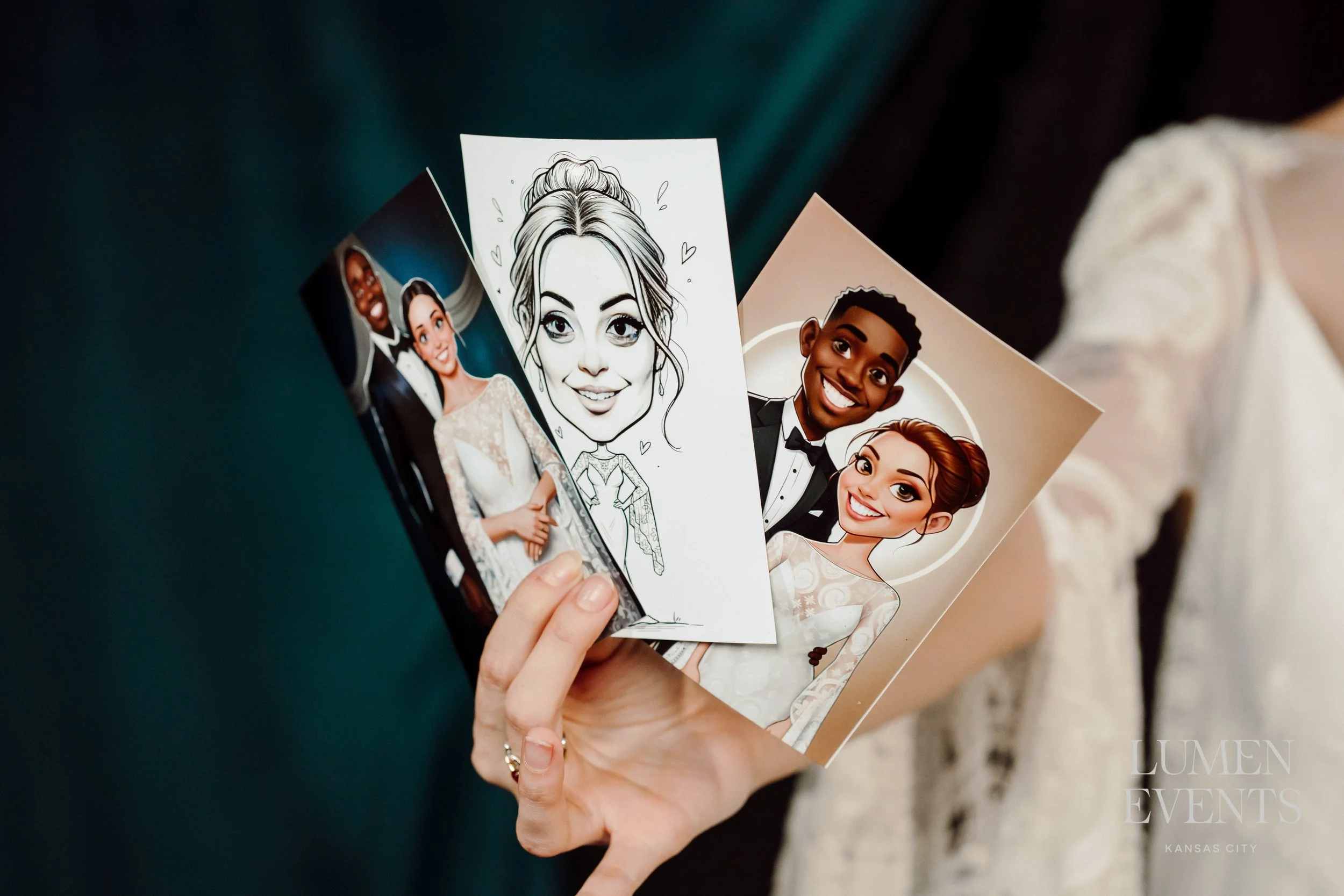 Wedding sketch AI photo booth Kansas City