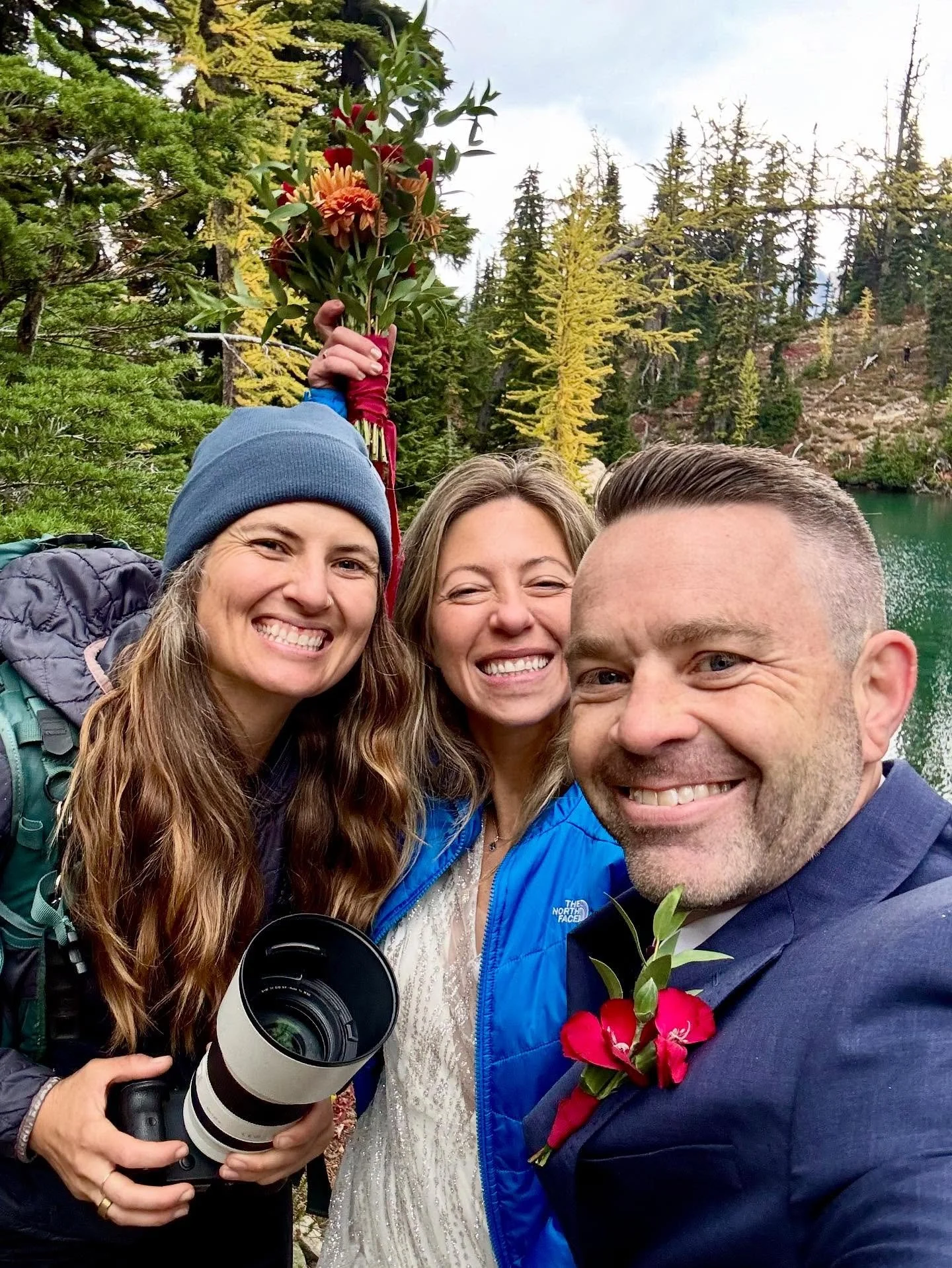 &ldquo;From the start, we felt so comfortable with Hannah. She is kind, professional, and made our elopement feel effortless and fun. She knew the Cascades and the season perfectly, and we captured the larches on the most beautiful day with incredibl
