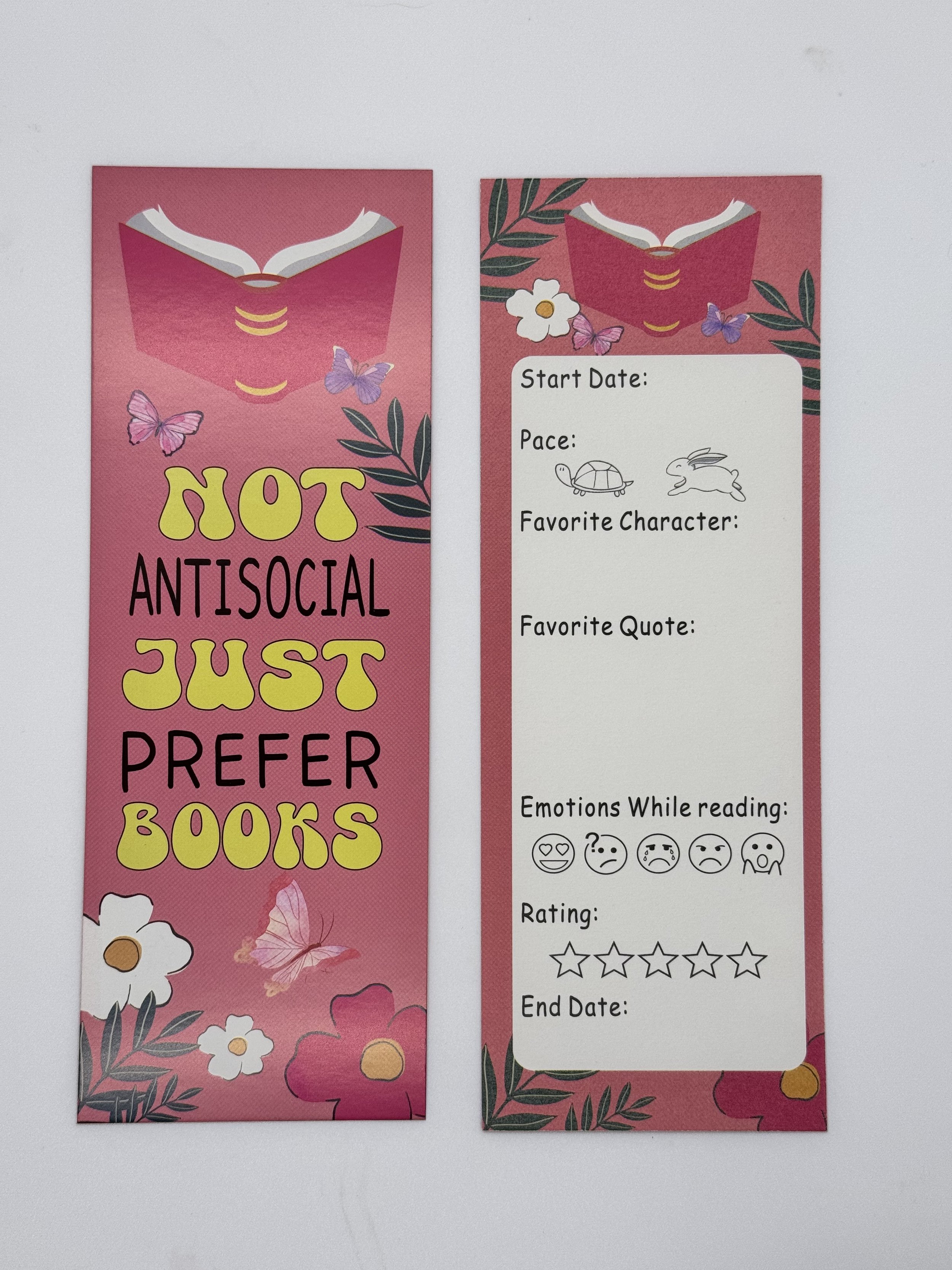 Not Anti Social Paper Bookmark