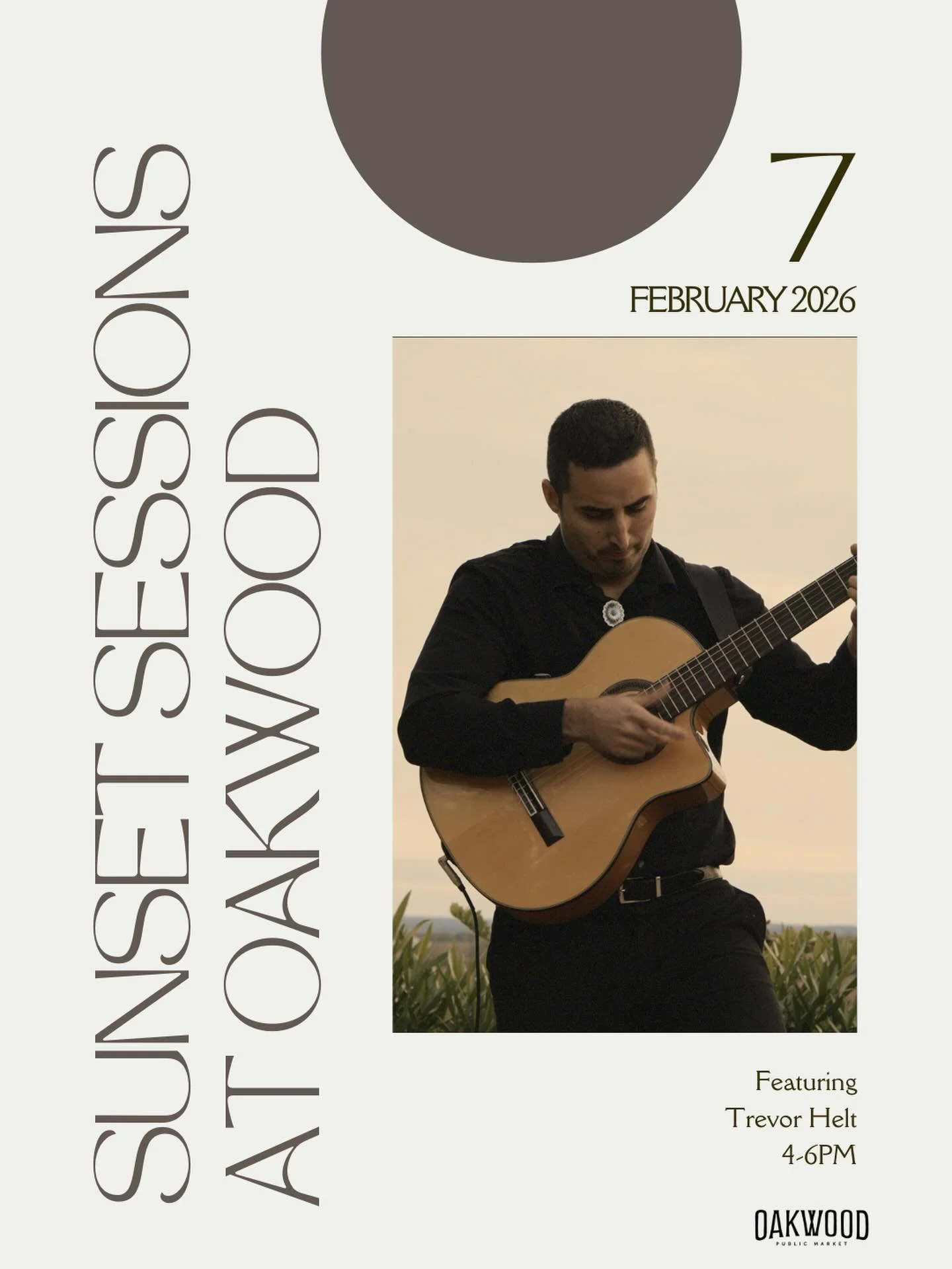 After a brief weather hiatus, Sunset Sessions are BACK tomorrow. 🌅🎶

Join us 4&ndash;6 PM for live music with Austin guitarist Trevor Helt. His style blends country fingerpicking, flamenco flair, and funky, percussive grooves that are hard not to m
