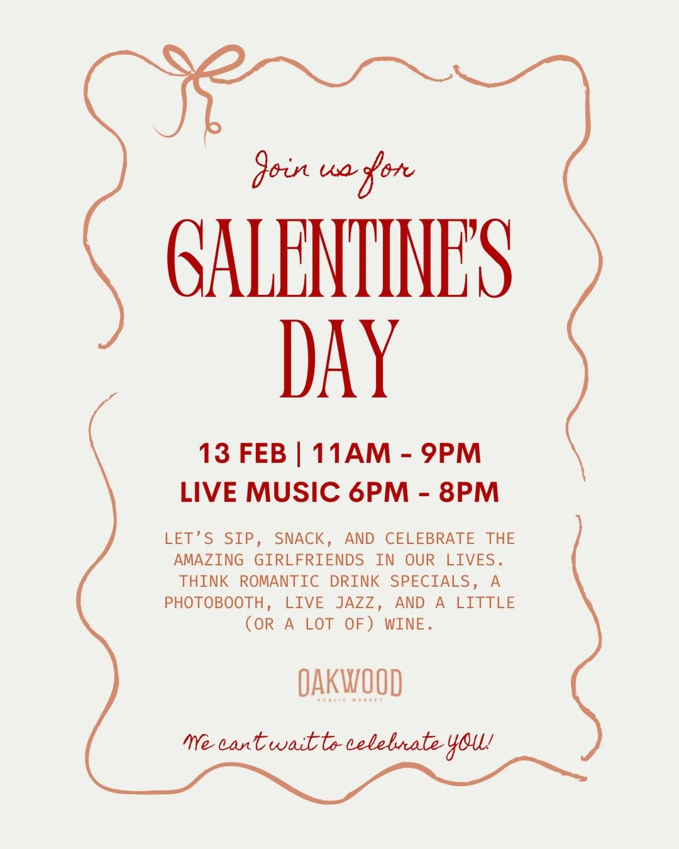 The group chat deserves a night out. 💌✨

Round up your besties and come toast to friendship, fun, and a little indulgence. We&rsquo;re setting the mood with cozy vibes, sips worth celebrating, and a soundtrack to match.

Consider this your sign to p