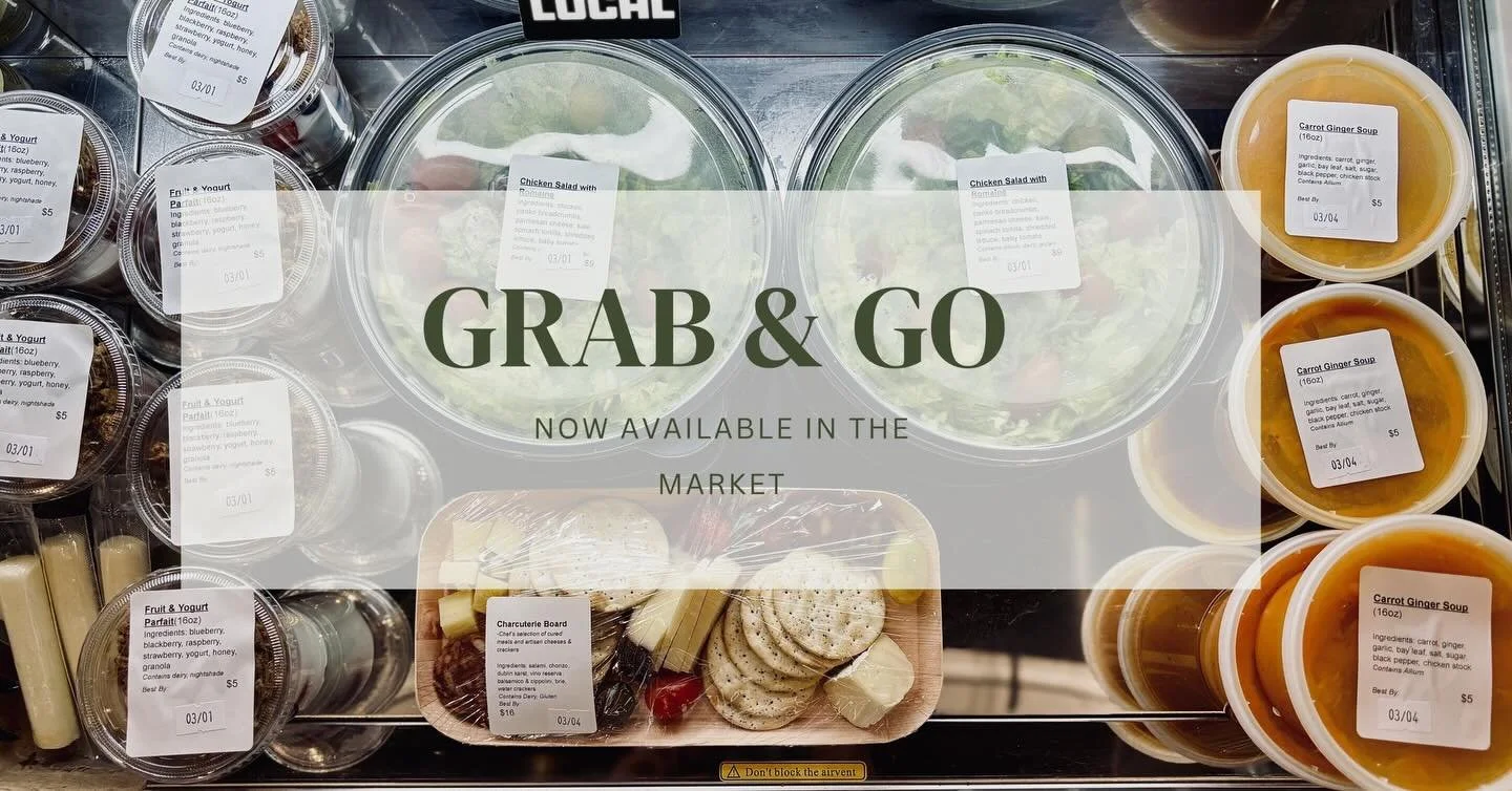 Lunch on the go just got upgraded. 🥗✨

Our Market now has fresh Grab &amp; Go options ready, and they&rsquo;re calling your name:

🥙 Chicken Caesar Wrap
🥗 House Chicken Salad
🥕 Carrot Ginger Soup
🌶 Red Pepper Hummus + Crudit&eacute;
🍓 Fruit &am