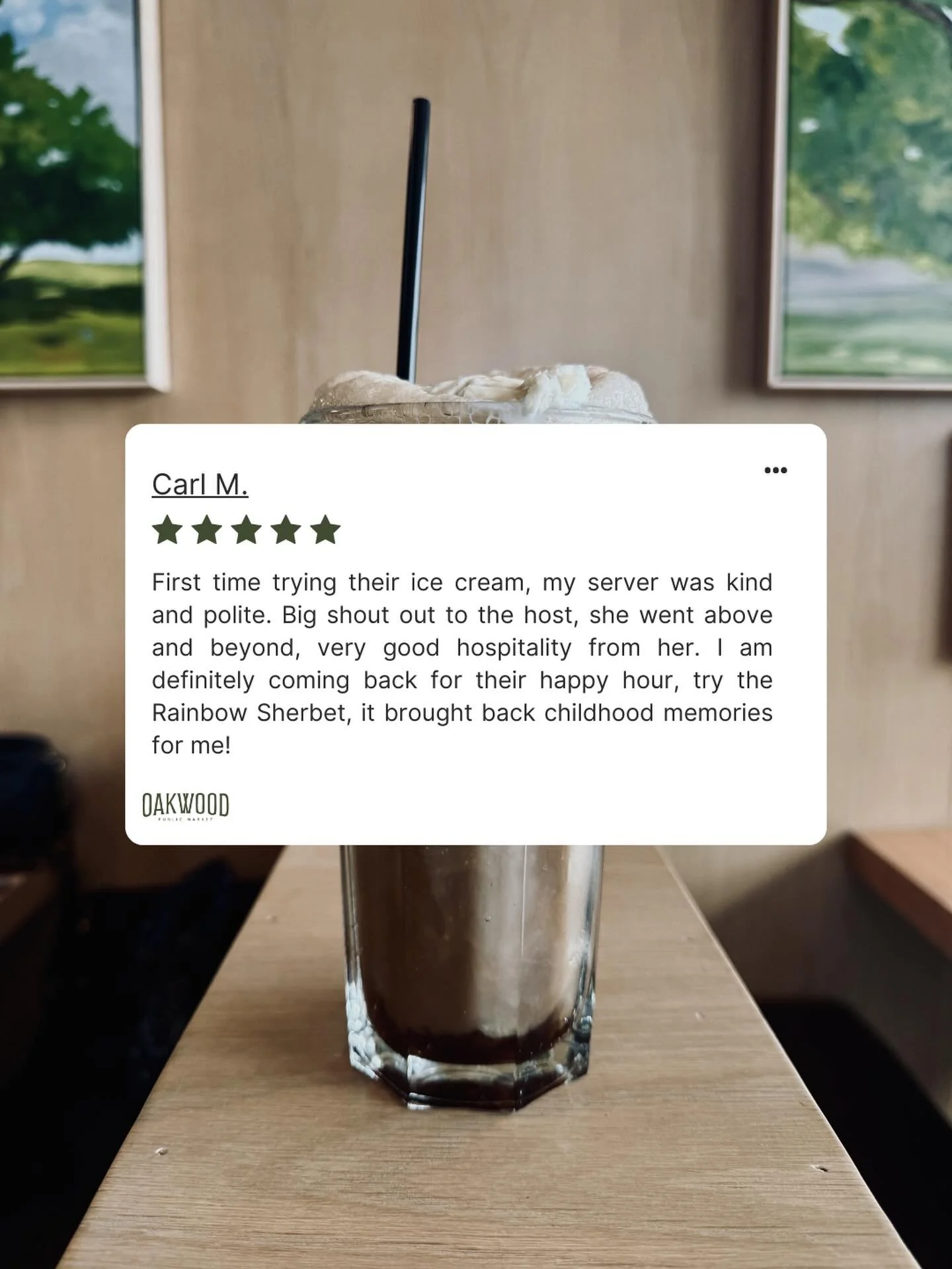 We love hearing that our team made such a great impression and that a simple scoop of ice cream could take someone right back to those childhood moments. Hospitality and a little nostalgia are what it&rsquo;s all about. 🍨

Thanks for the kind words,