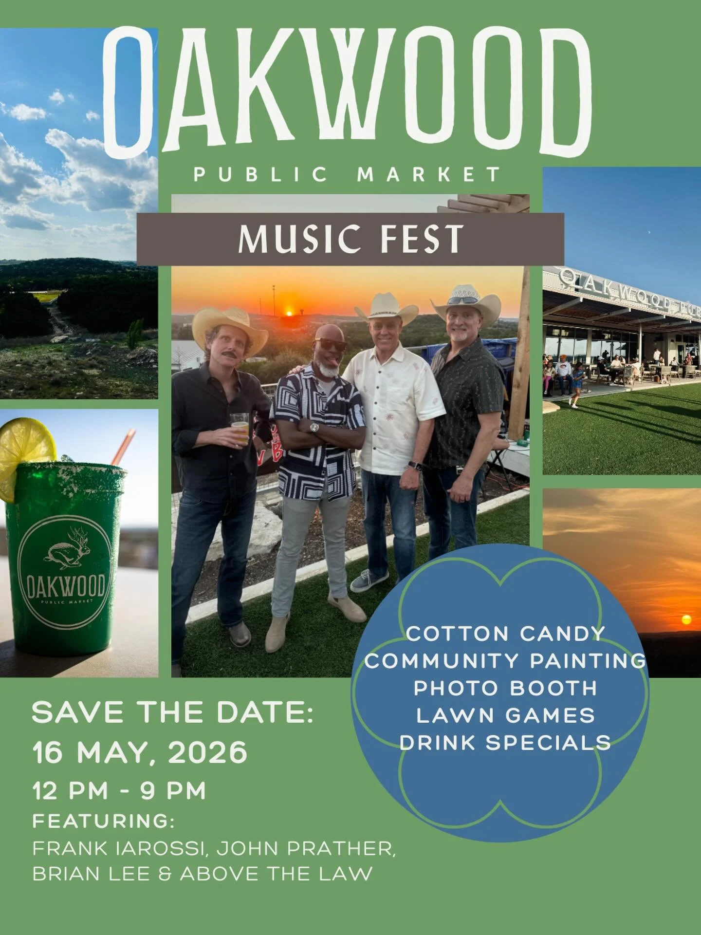 Mark your calendars. Something big is coming to Oakwood. 🎶 

Oakwood Music Fest is happening May 16 &mdash; a full day of live music, drinks, and everything that makes a good day even better.

Live sets, lawn games, photo booth, community painting, 